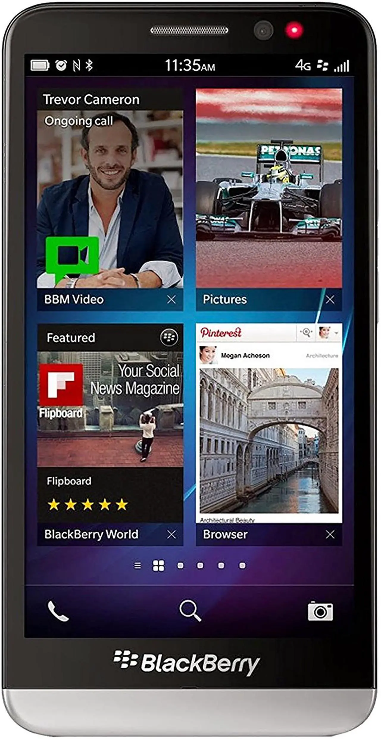 Alt view image 2 of 10 - Blackberry Z30 STA100-2 16GB Unlocked GSM 4G LTE BlackBerry OS Phone w/ 8 MP Camera - Black with Mophie Powerstation Boost (White)