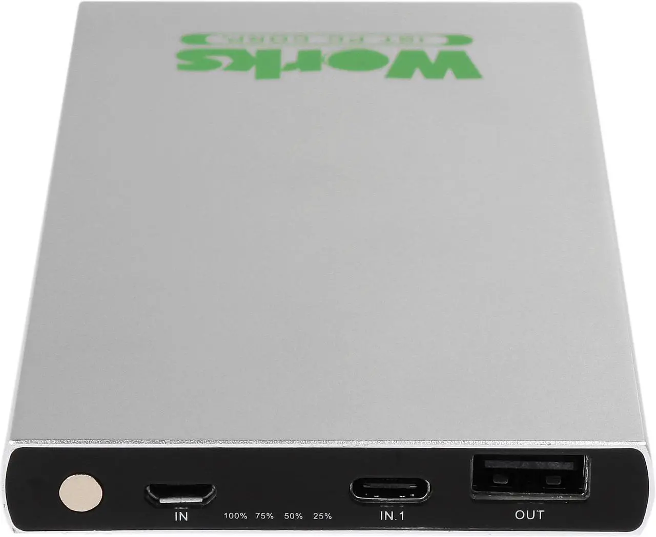 Alt view image 4 of 6 - Works Power 10000 mAh Power Bank Dual Power Input Mode, USB Type C Power Input or Output, QC 3.0 Ready, Aluminum Casing PB-T16-571A