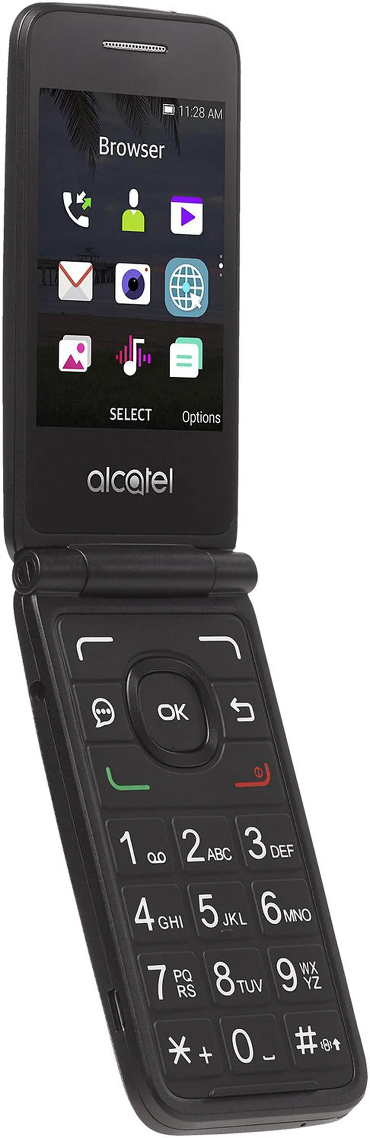 Alt view image 3 of 7 - Alcatel A405 Black Simple Mobile Prepaid Cell Phone