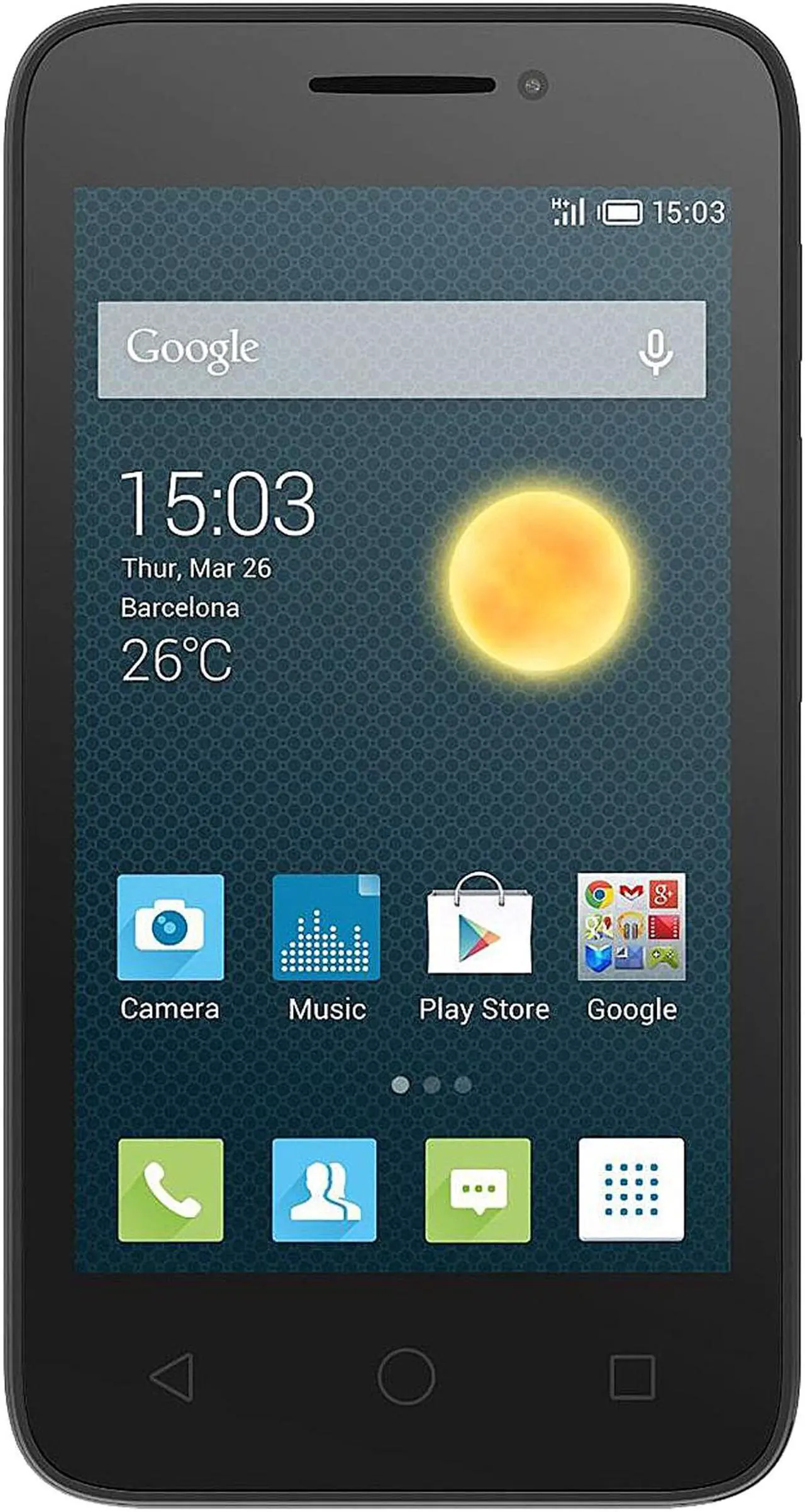 Main image of Alcatel One Touch Pixi 3 4028S 3G Unlocked GSM Android Phone 4.5" Black 512MB RAM