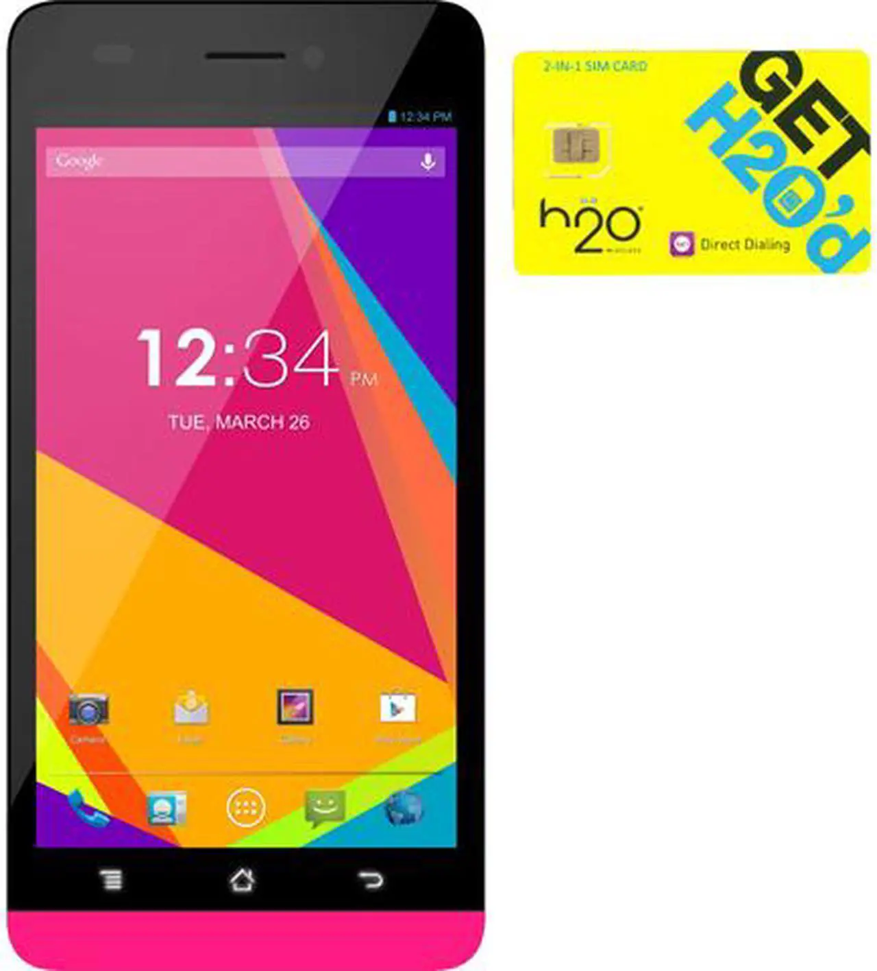 Main image of BLU Studio 5.0 LTE Y530Q Pink 4G LTE Quad-Core Android Phone + H2O $30 SIM Card