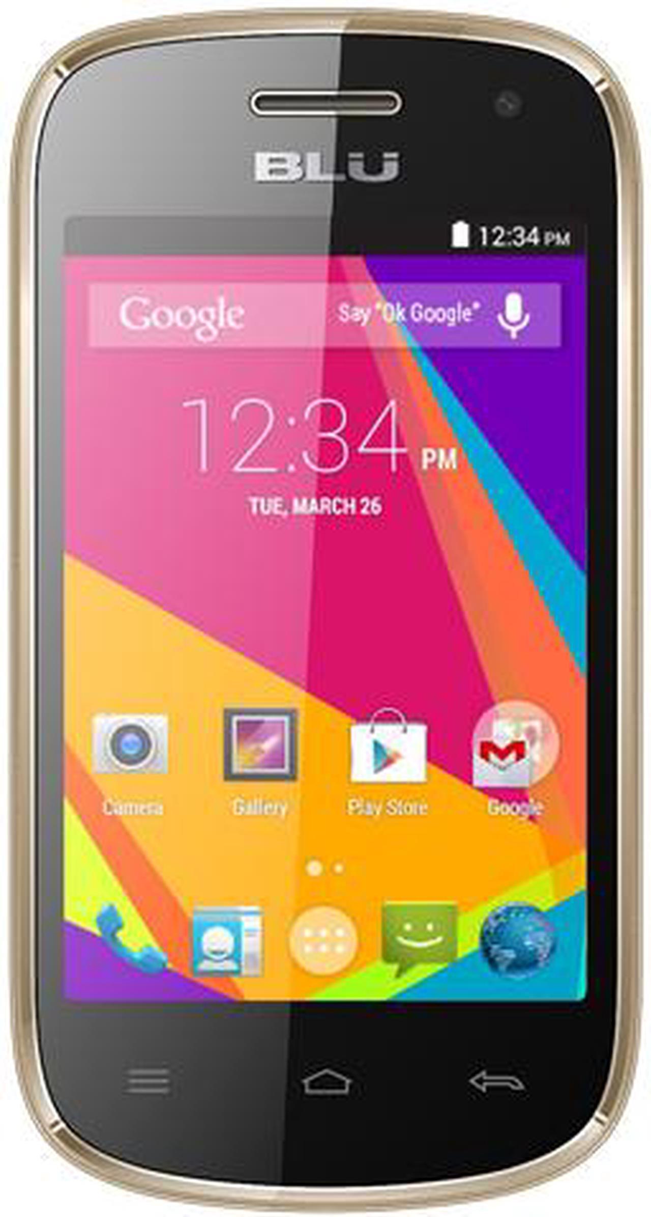 Main image of Blu Dash JR TV D141T 2G Unlocked GSM Dual-SIM Android Cell Phone 3.5" Gold 256 MB RAM