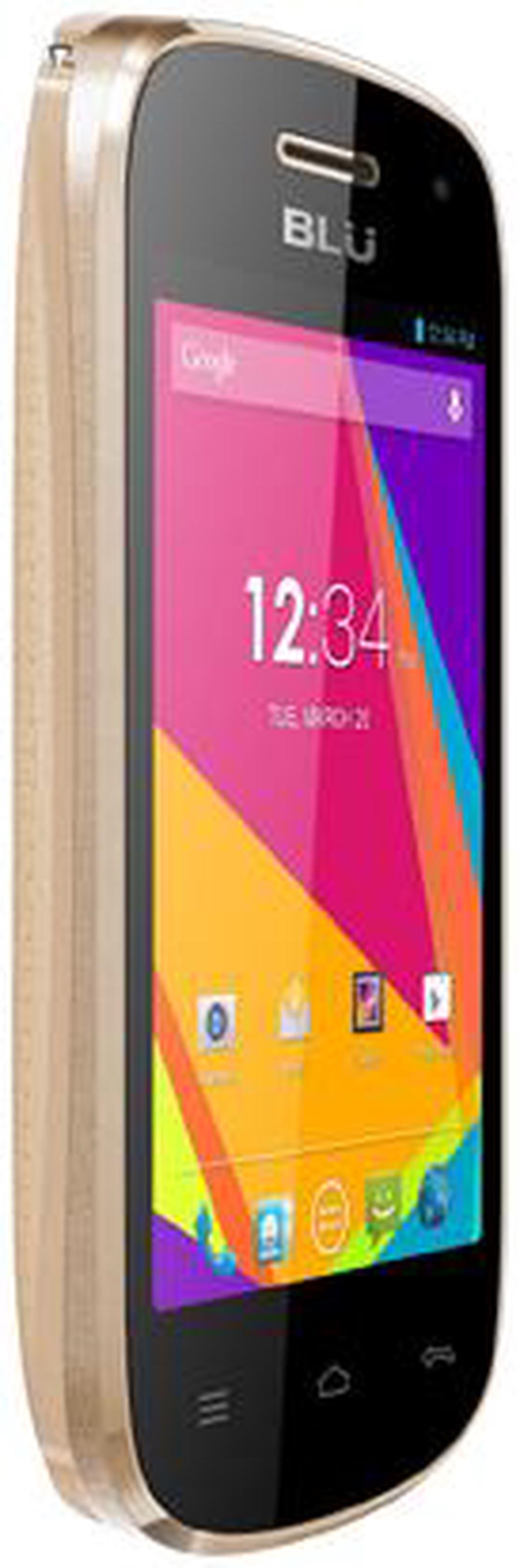 Alt view image 2 of 6 - Blu Dash JR TV D141T 2G Unlocked GSM Dual-SIM Android Cell Phone 3.5" Gold 256 MB RAM