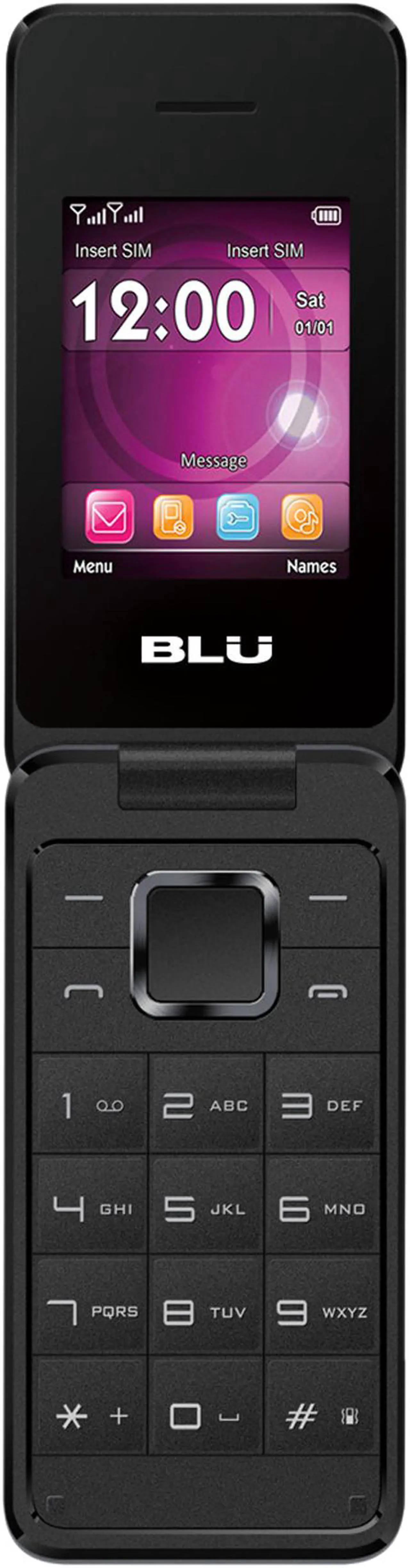 Blu DIVA Flip T390X 2G GSM Flip Phone 2.4" Pink 24MB RAM