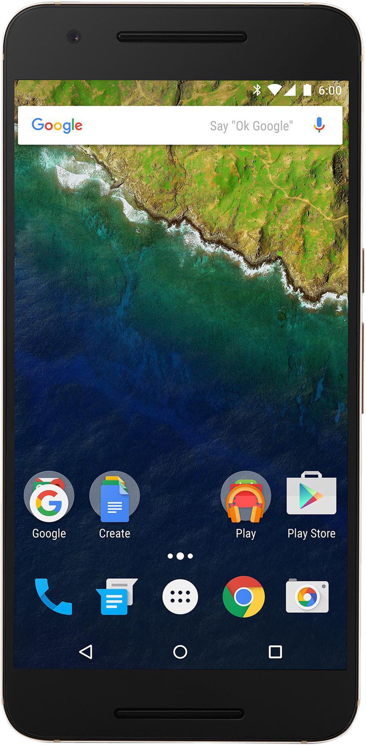 Alt view image 2 of 7 - Nexus 6P 64GB Matte Gold LTE Unlocked Smartphone (US Warranty)