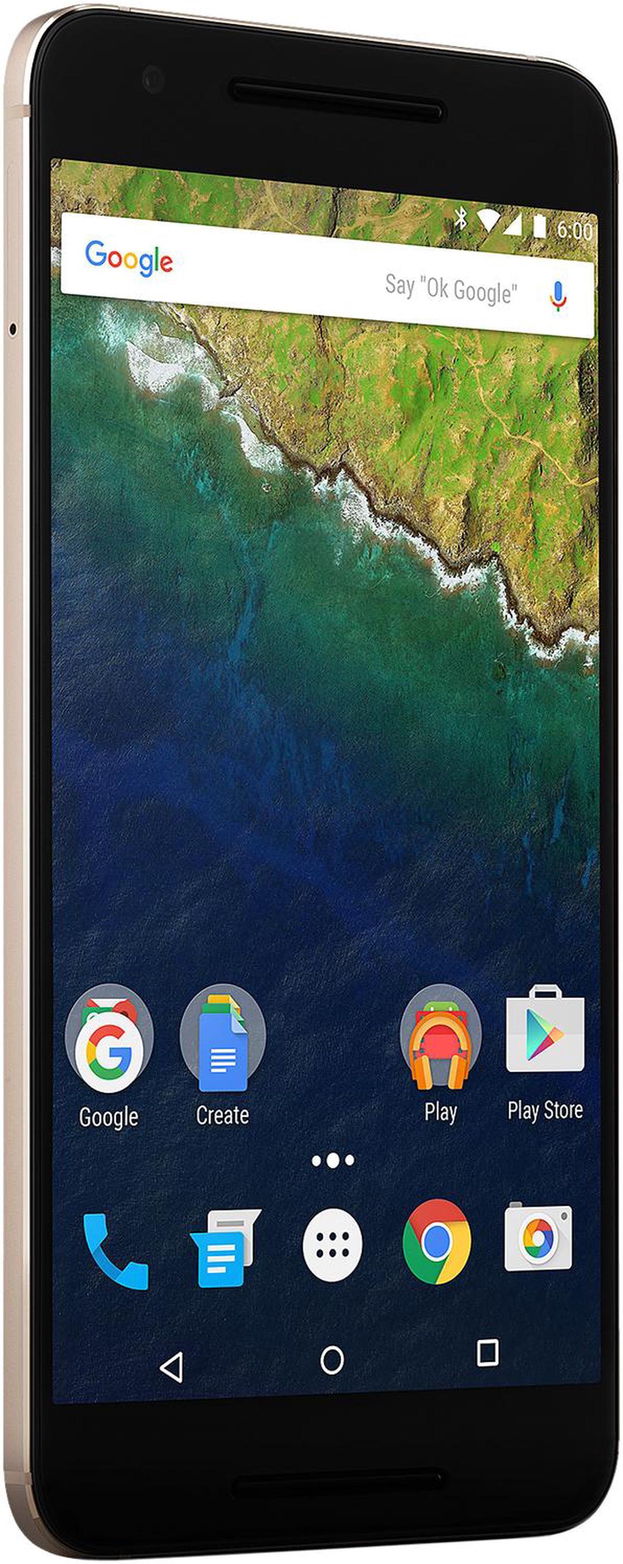 Alt view image 4 of 7 - Nexus 6P 64GB Matte Gold LTE Unlocked Smartphone (US Warranty)