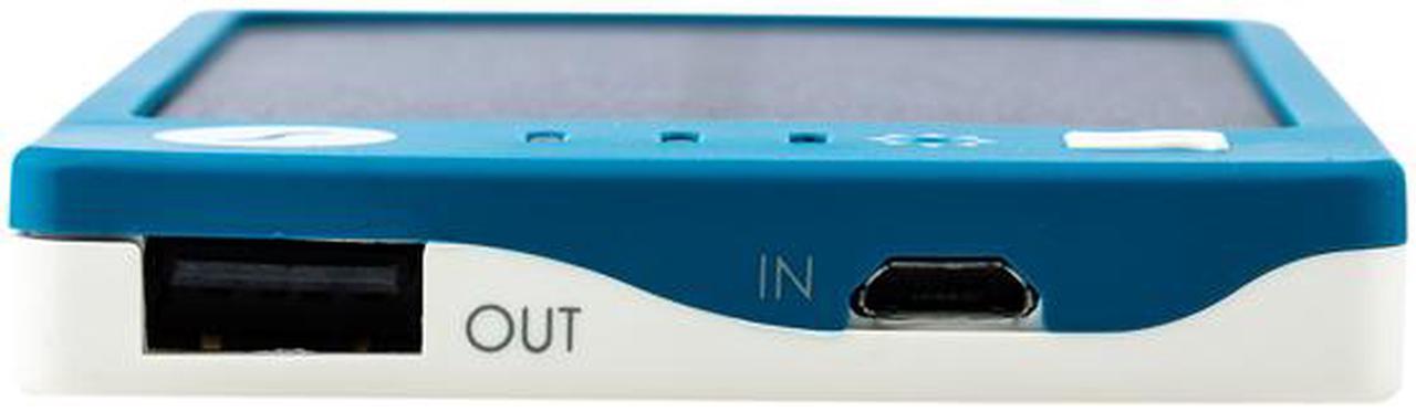 Alt view image 2 of 3 - Solpro SPGMN-WHT/BLE Gemini White / Blue Portable Solar Power Bank with Micro USB Cable