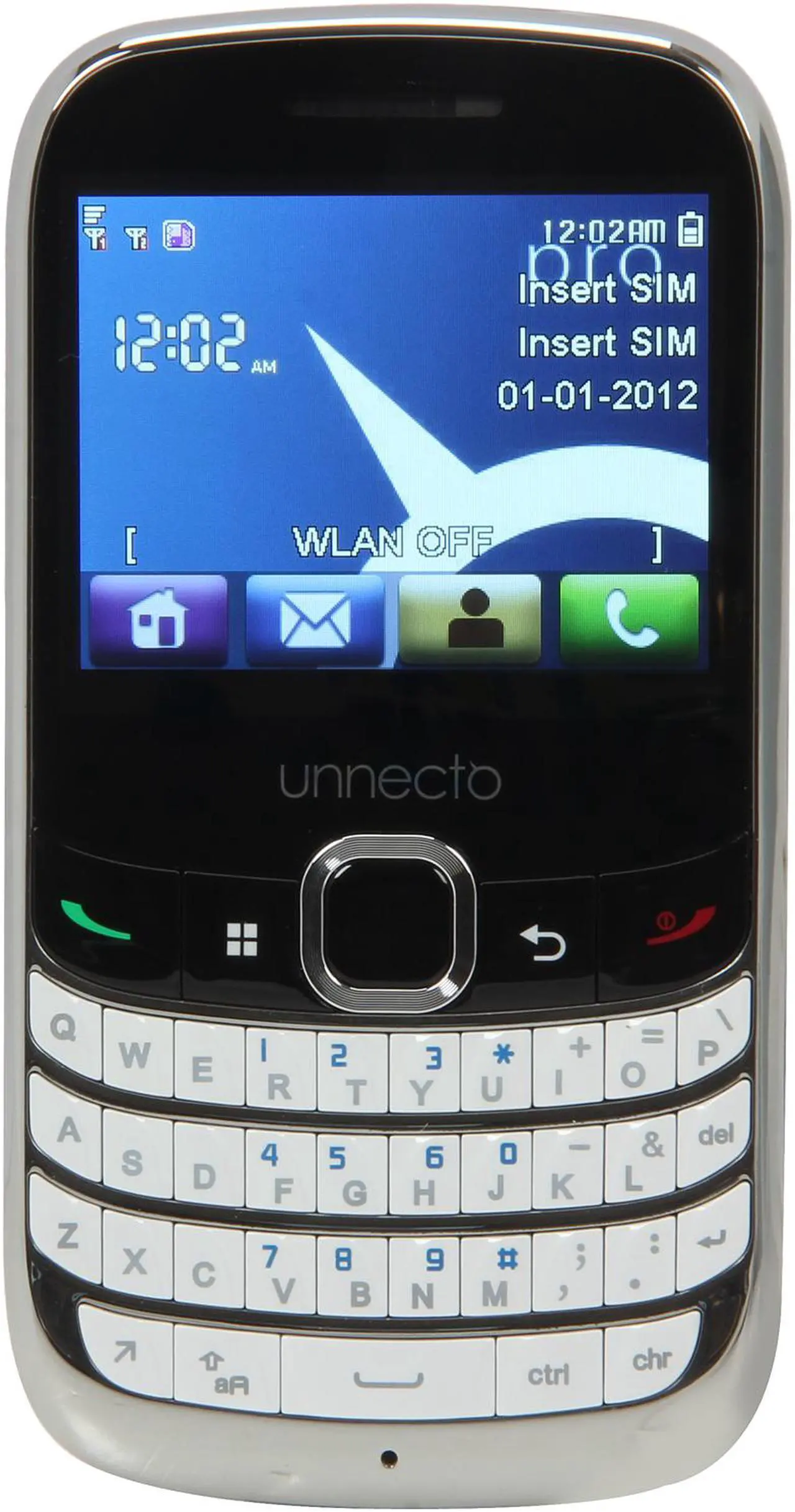 Main image of Unnecto Pro U-600-2NA Wi-Fi Touch Screen Qwerty Keyboard Camera Unlocked GSM Cell Phone 2.4" White