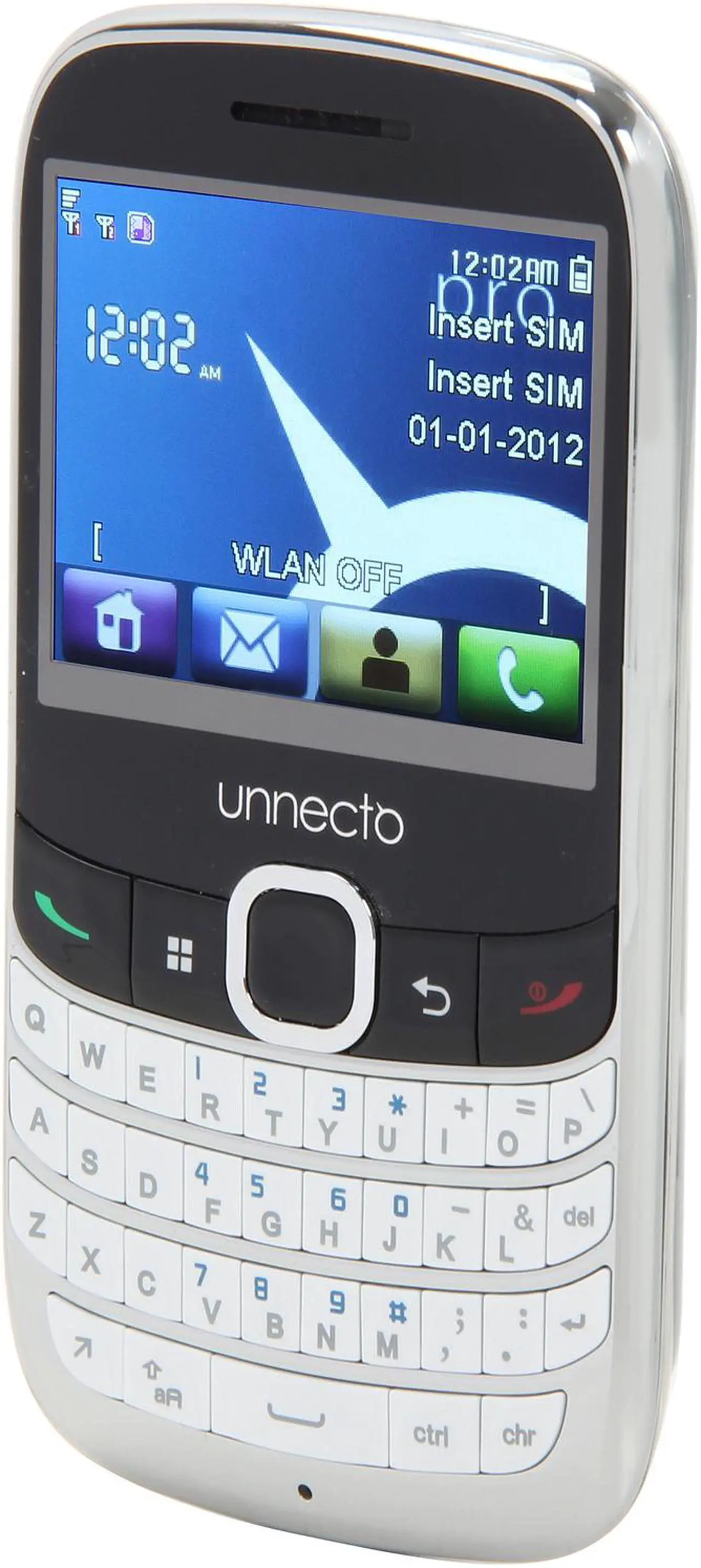 Alt view image 2 of 8 - Unnecto Pro U-600-2NA Wi-Fi Touch Screen Qwerty Keyboard Camera Unlocked GSM Cell Phone 2.4" White