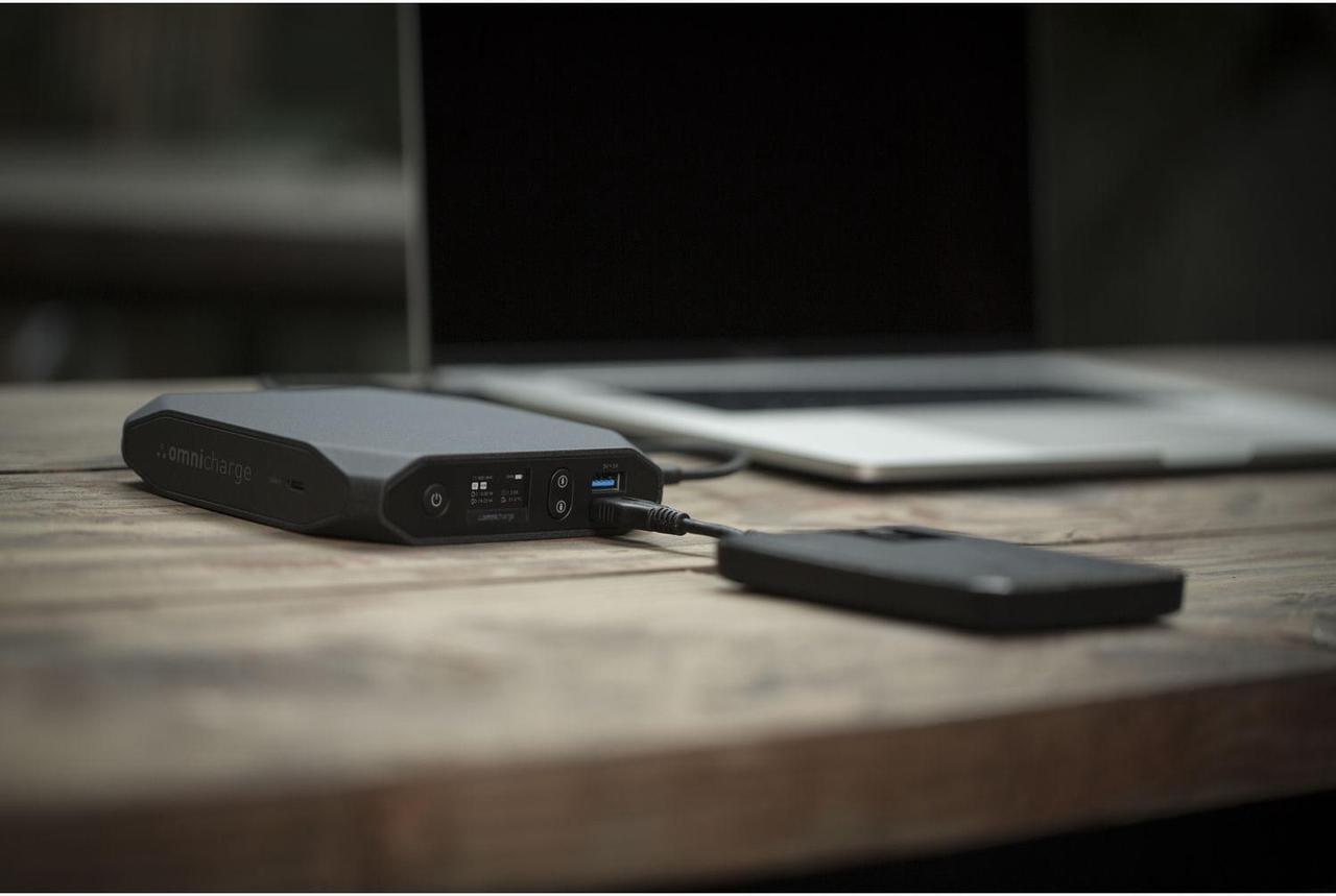 Alt view image 8 of 8 - Omnicharge Omni20+ USB-C power bank - 2 x USB, 2 x USB-C - 100 Watt, 20100 mAh Black, Portable Battery Charger and Hub