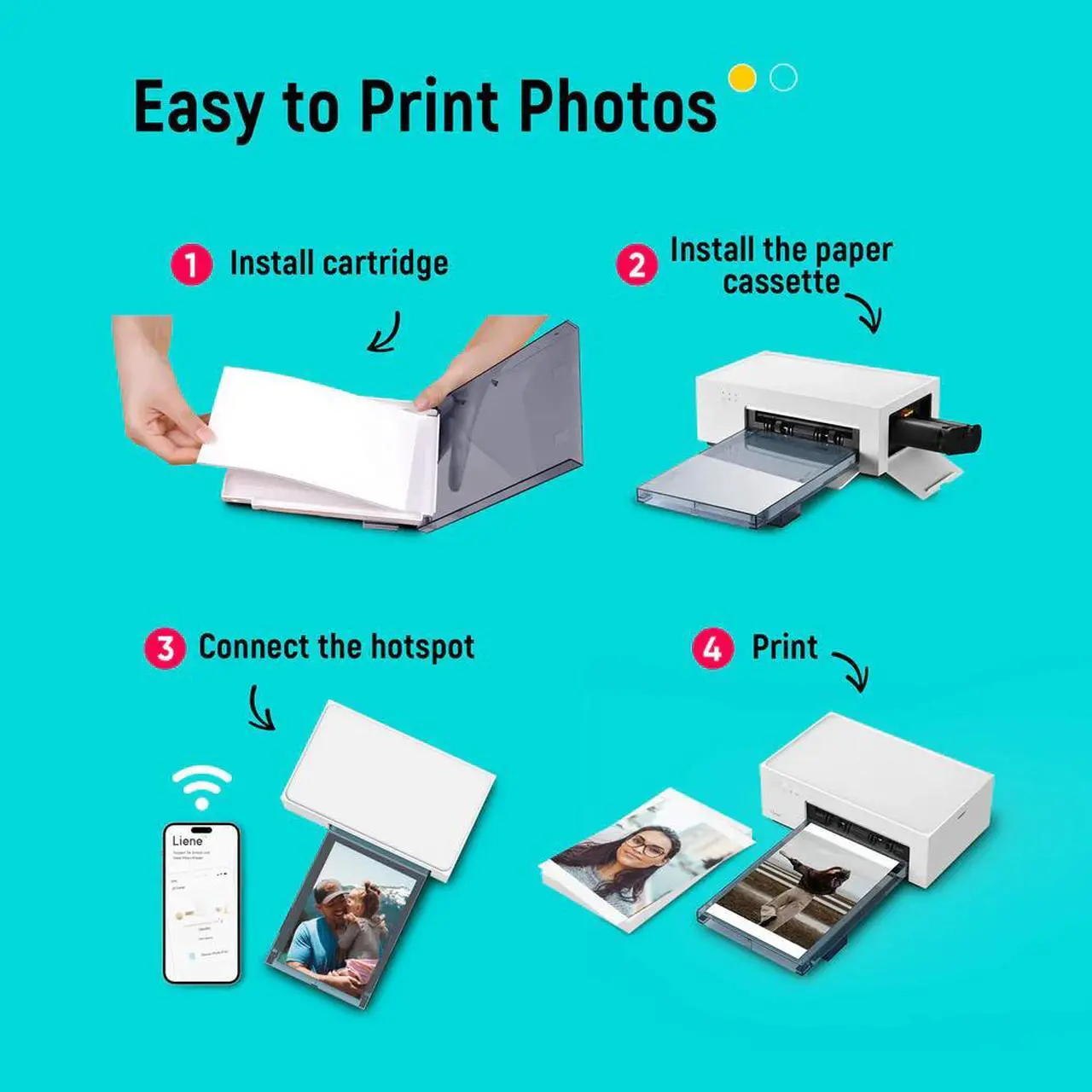Open Box: Liene 4x6" Instant Photo Printer Amber M100 w/ 20 sheets and 1 cartridge - Newegg.com - Image 13