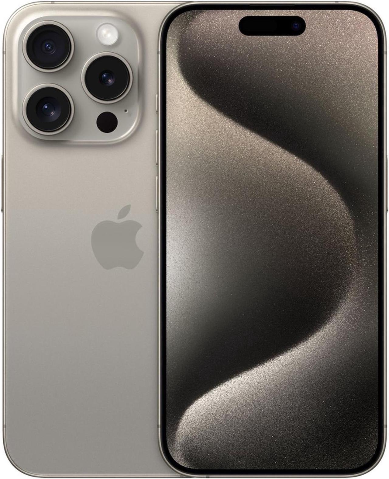 Main image of Apple iPhone 15 PRO 256GB, Refurbished Unlocked Cell Phone, Natural Titanium - Very Good Condition (Grade B)