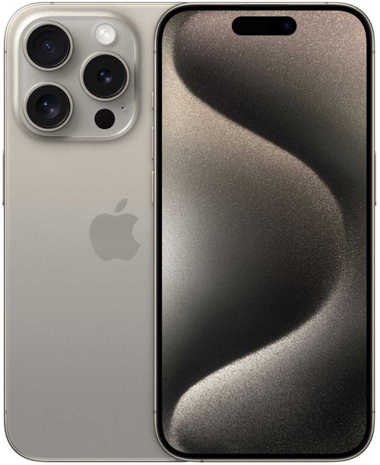 Main image of Apple iPhone 15 PRO 128GB, Refurbished Unlocked Cell Phone, Natural Titanium - Very Good Condition (Grade B)