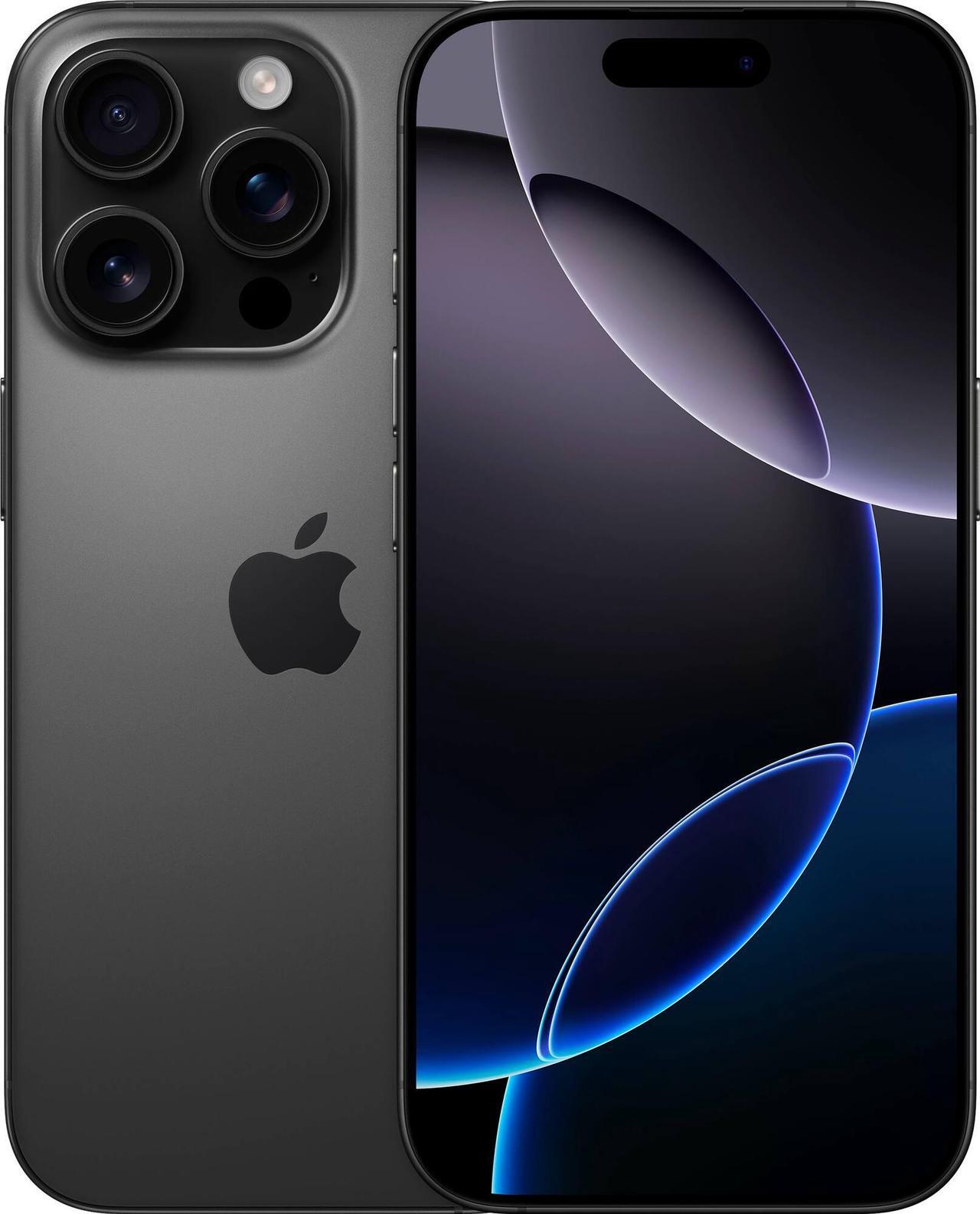 Main image of Apple iPhone 16 PRO MAX 1TB, Refurbished Unlocked Cell Phone, Black Titanium - Very Good Condition (Grade B)