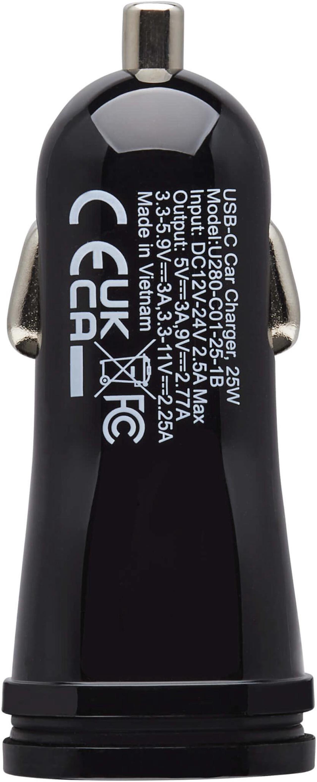 Alt view image 2 of 7 - Tripp Lite USB Car Charger - 25W PD Charging - USB-C - Black  U280-C01-25-1B