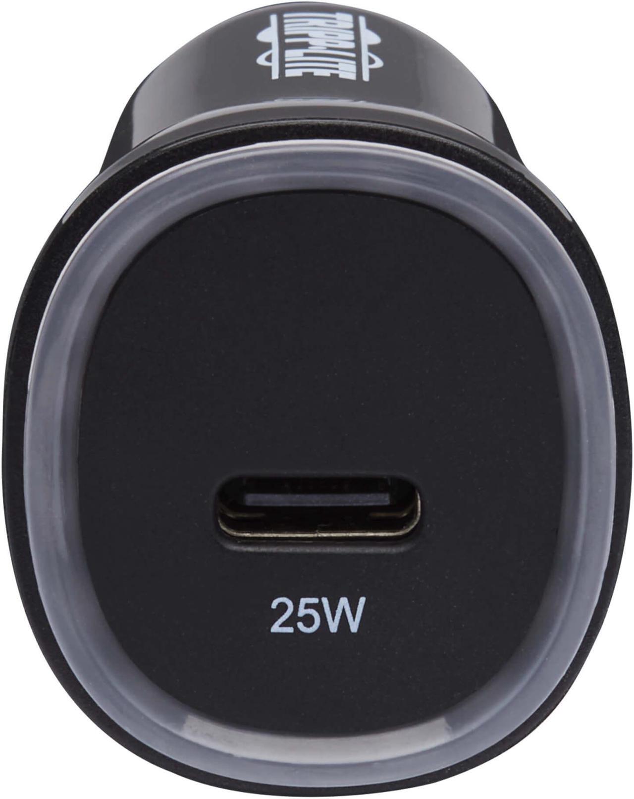 Alt view image 4 of 7 - Tripp Lite USB Car Charger - 25W PD Charging - USB-C - Black  U280-C01-25-1B
