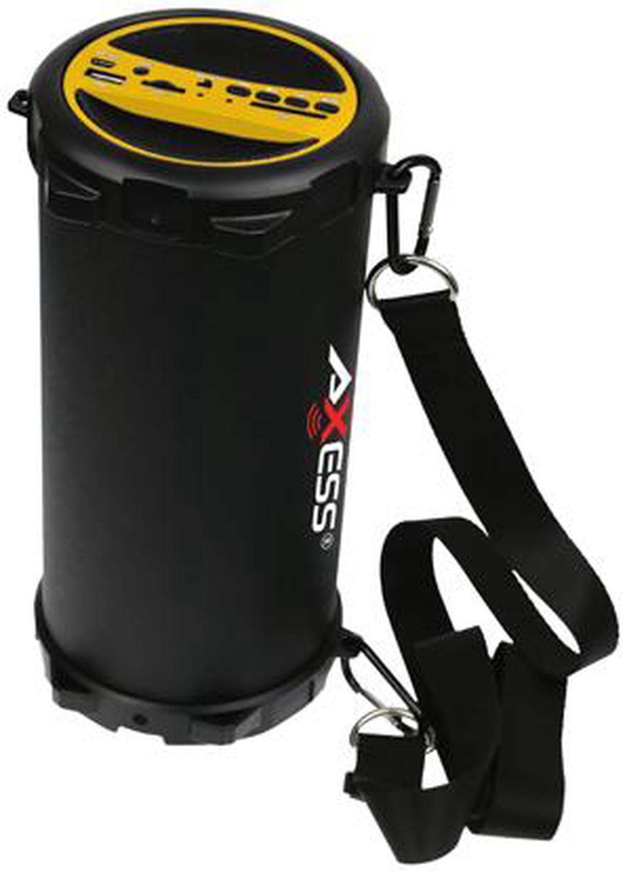 Alt view image 2 of 2 - AXESS SPBT1031-YL Yellow Portable Bluetooth Hi-Fi Cylinder Loud Speaker with SD Card, USB, AUX And FM Inputs, 3" Sub