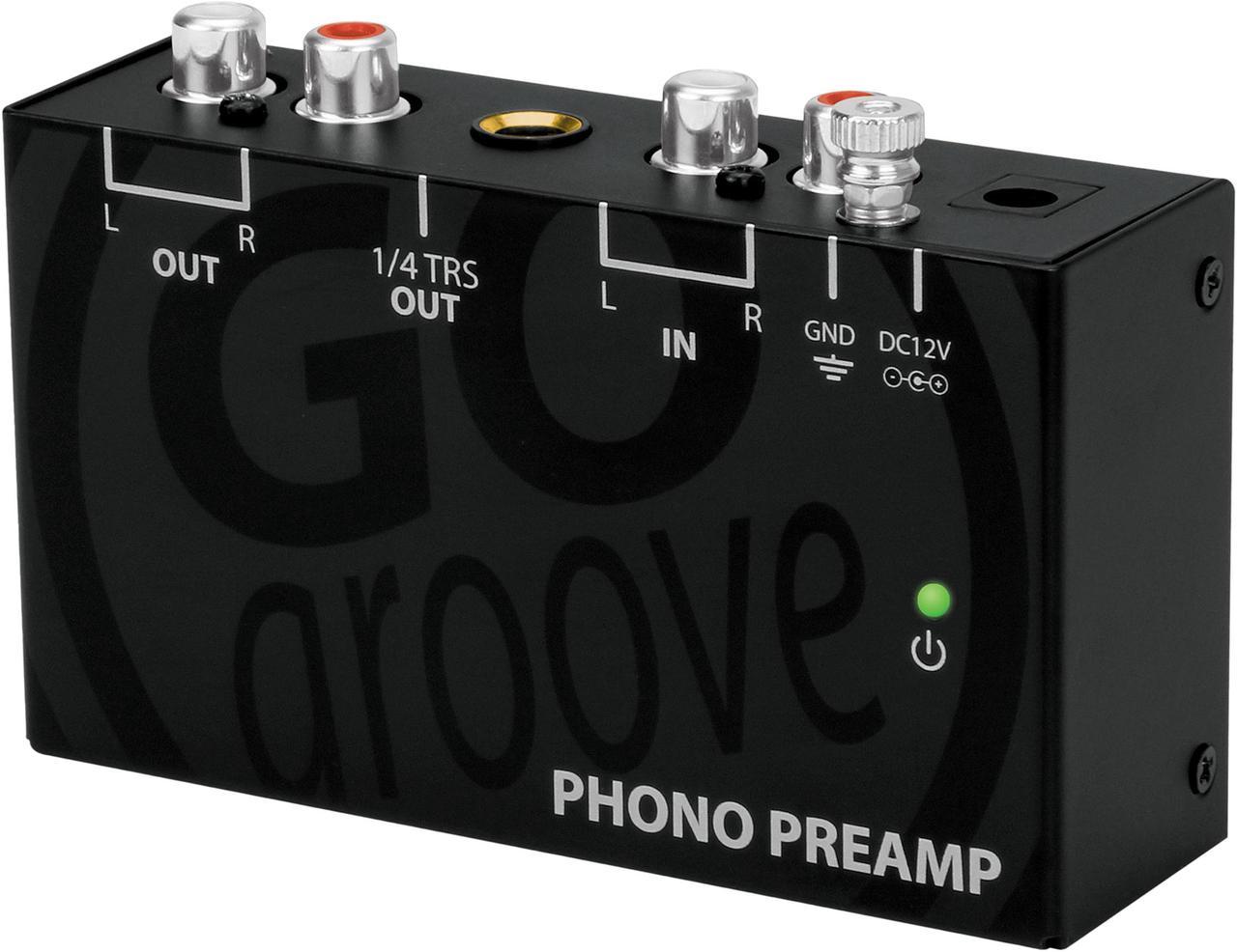 GOgroove Ultra Compact Phono Turntable Preamp (Preamplifier) with 12 Volt AC Adapter - Works With Audio Technica, Crosley, Denon, Jensen, Pioneer, Sony, Victrola, 1byone and More Turnatables