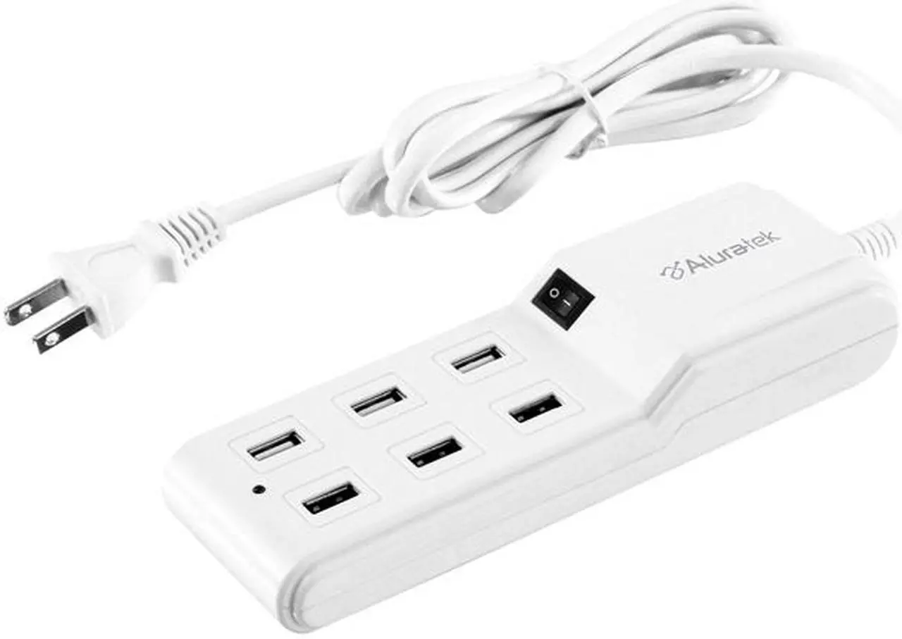 Main image of Aluratek AUCS06F White 6-port USB Charging Station with Surge Protection
