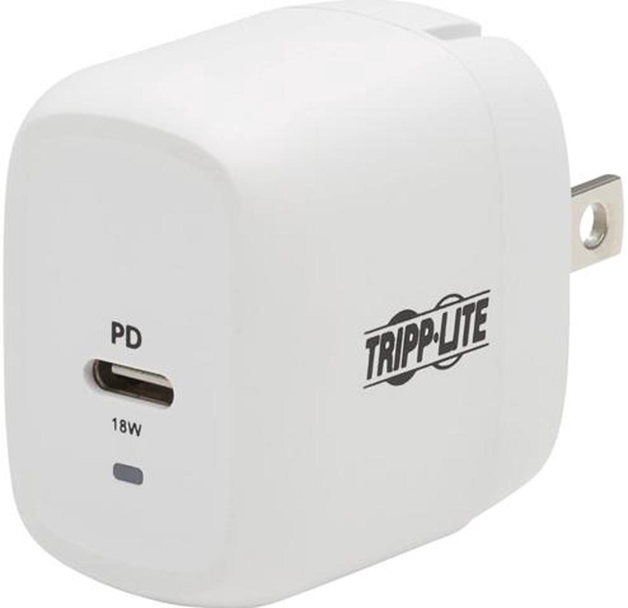 Main image of Compact USB-C Wall Charger - 18W PD Charging, GaN Technology, USB-C to Lightning Cable, White