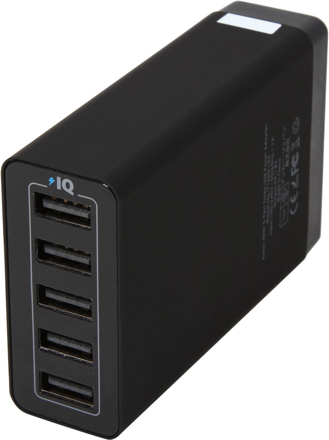 Main image of Anker 40W 5-Port Family-Sized Desktop USB Charger with PowerIQ Technology for smartphones, tablets and other USB-charged devices (Black)