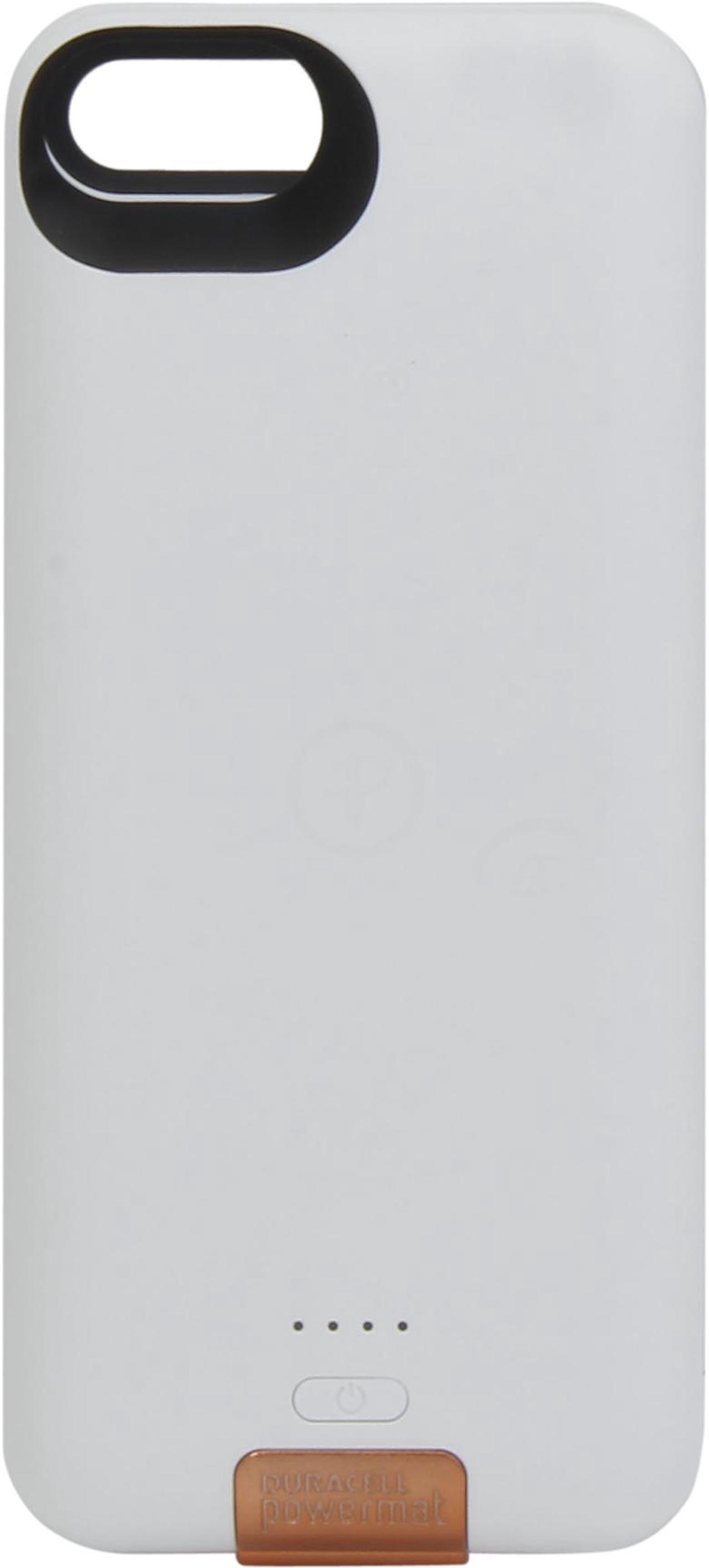 Main image of Duracell Powermat White Wireless Charging Case and Backup Battery for iPhone 5 PRCA5W1
