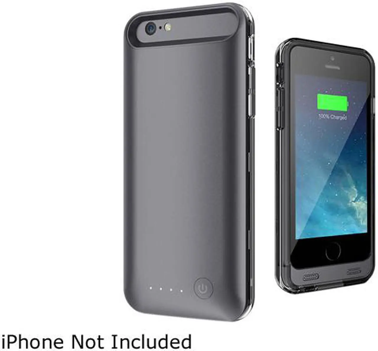 Alt view image 2 of 9 - GearIt 3100mAh External Power Pack Battery Backup Charge Case Cover for Apple iPhone 6 / 6S 4.7-inch, Gray