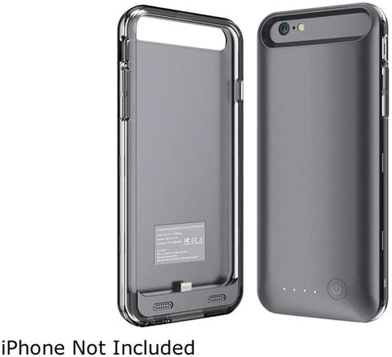 Alt view image 3 of 9 - GearIt 3100mAh External Power Pack Battery Backup Charge Case Cover for Apple iPhone 6 / 6S 4.7-inch, Gray