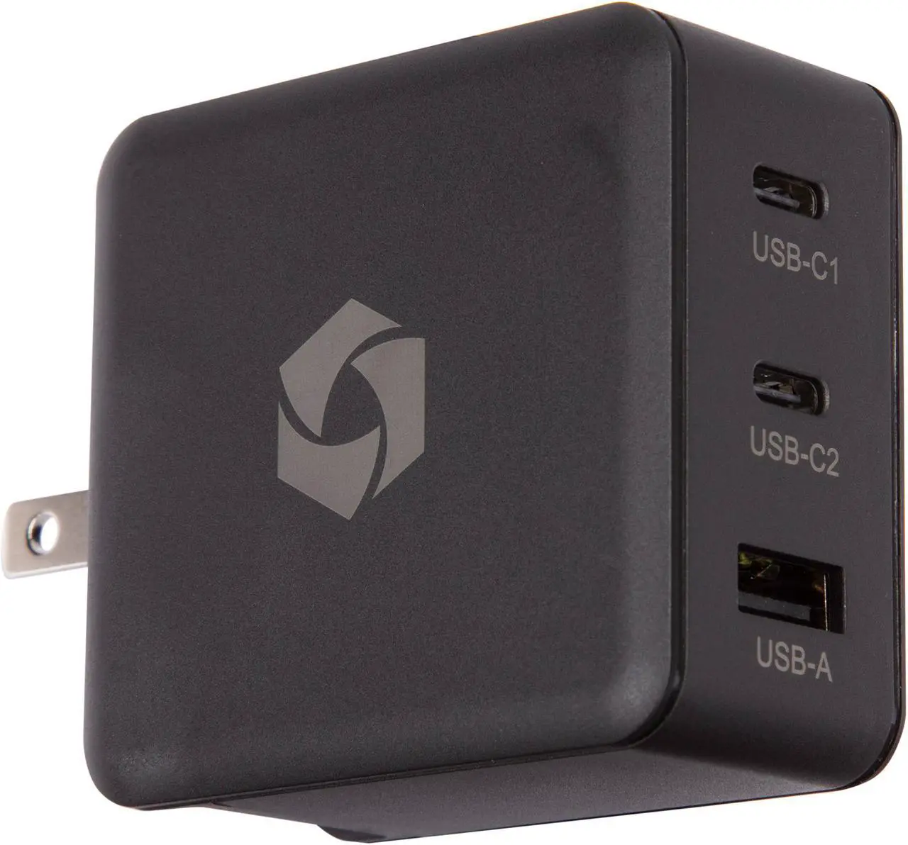 Main image of Rosewill 63W Three-Port GaN Wall Charger with 2 USB-C Ports and 1 USB-A Port, Up to 60W Single Port Output, QC 3.0 Quick Charge for Laptops, Tablets and Phones, Black - (RBWC-20003)