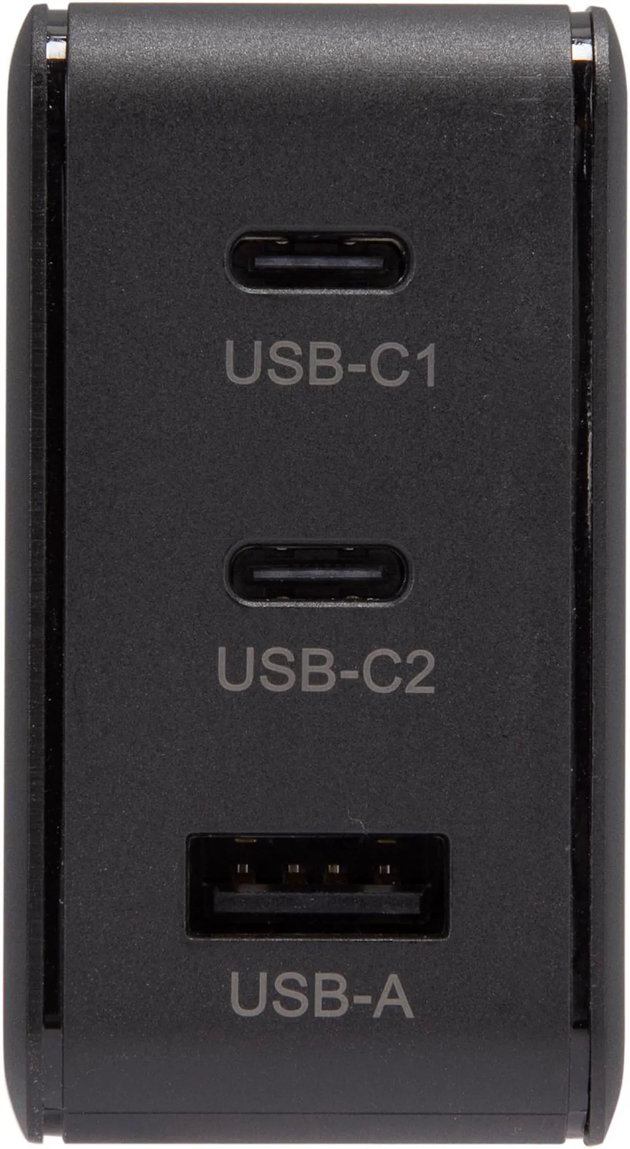 Alt view image 3 of 5 - Rosewill 63W Three-Port GaN Wall Charger with 2 USB-C Ports and 1 USB-A Port, Up to 60W Single Port Output, QC 3.0 Quick Charge for Laptops, Tablets and Phones, Black - (RBWC-20003)