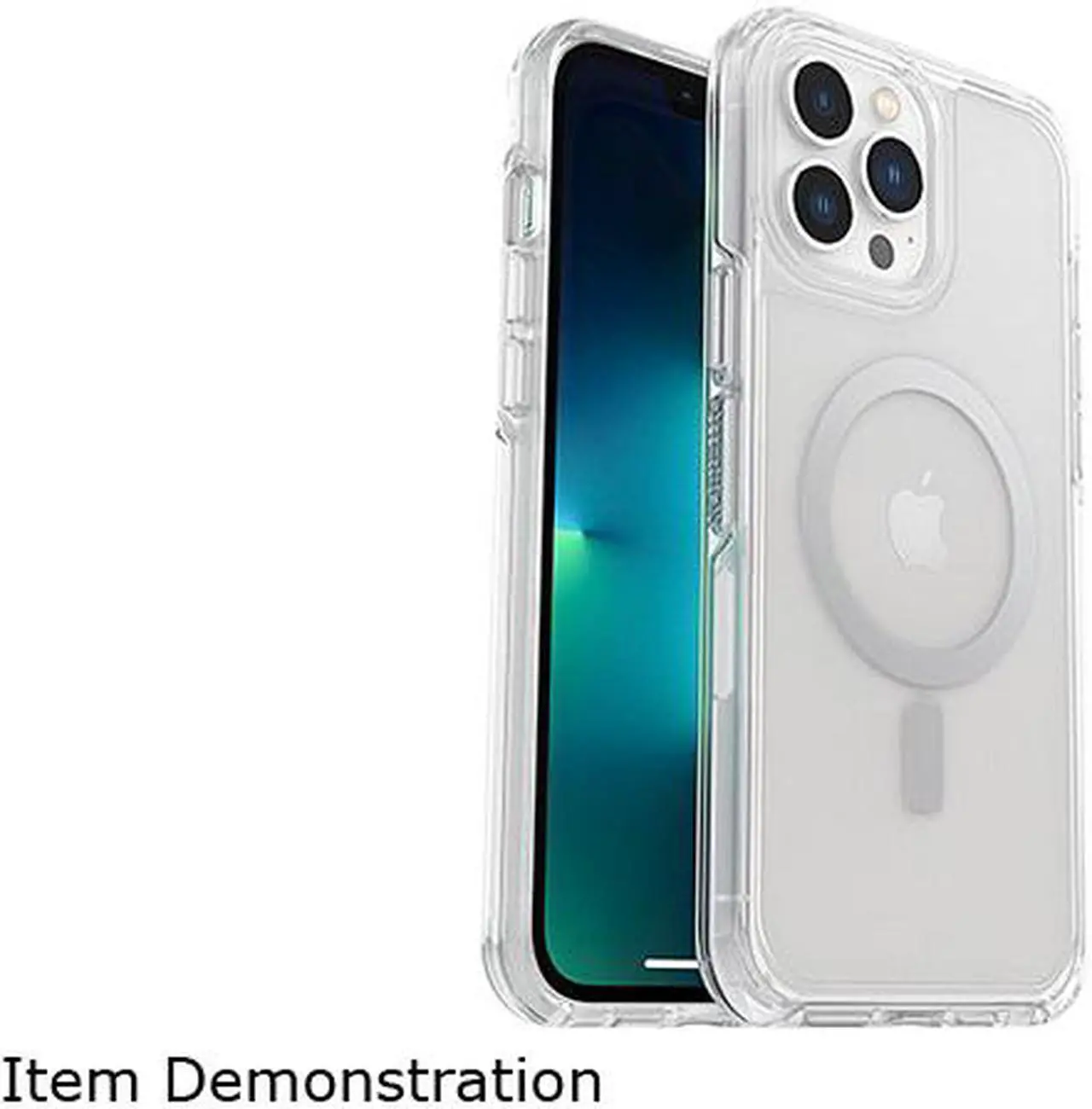Alt view image 4 of 5 - OtterBox Symmetry Series+ Clear Antimicrobial Case for MagSafe Clear Case for iPhone 13 Pro Max 77-83662