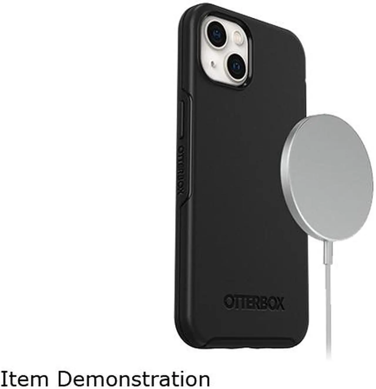 Alt view image 2 of 5 - OtterBox Symmetry Series+ Antimicrobial Case with MagSafe Black Case for iPhone 13 77-85616