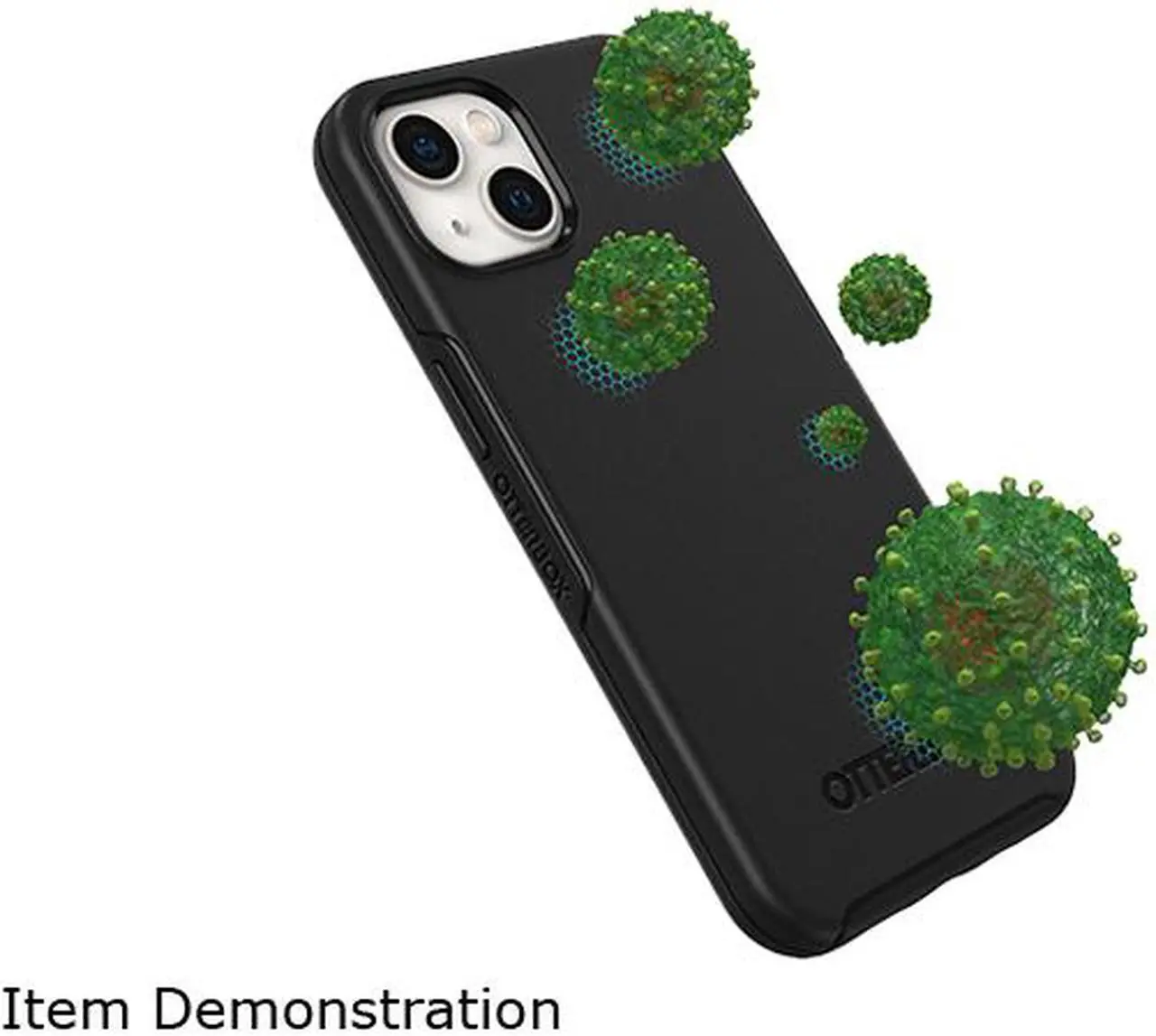Alt view image 5 of 5 - OtterBox Symmetry Series+ Antimicrobial Case with MagSafe Black Case for iPhone 13 77-85616