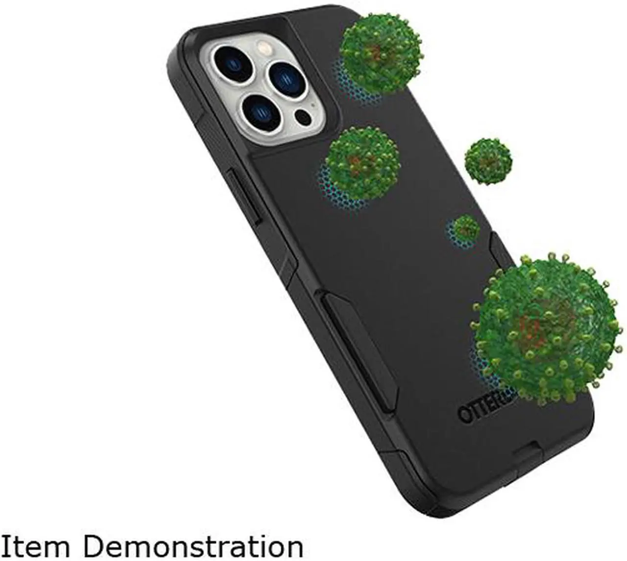 Alt view image 4 of 4 - OtterBox Commuter Series Antimicrobial Case Black Case for iPhone 13 Pro Max 77-83450