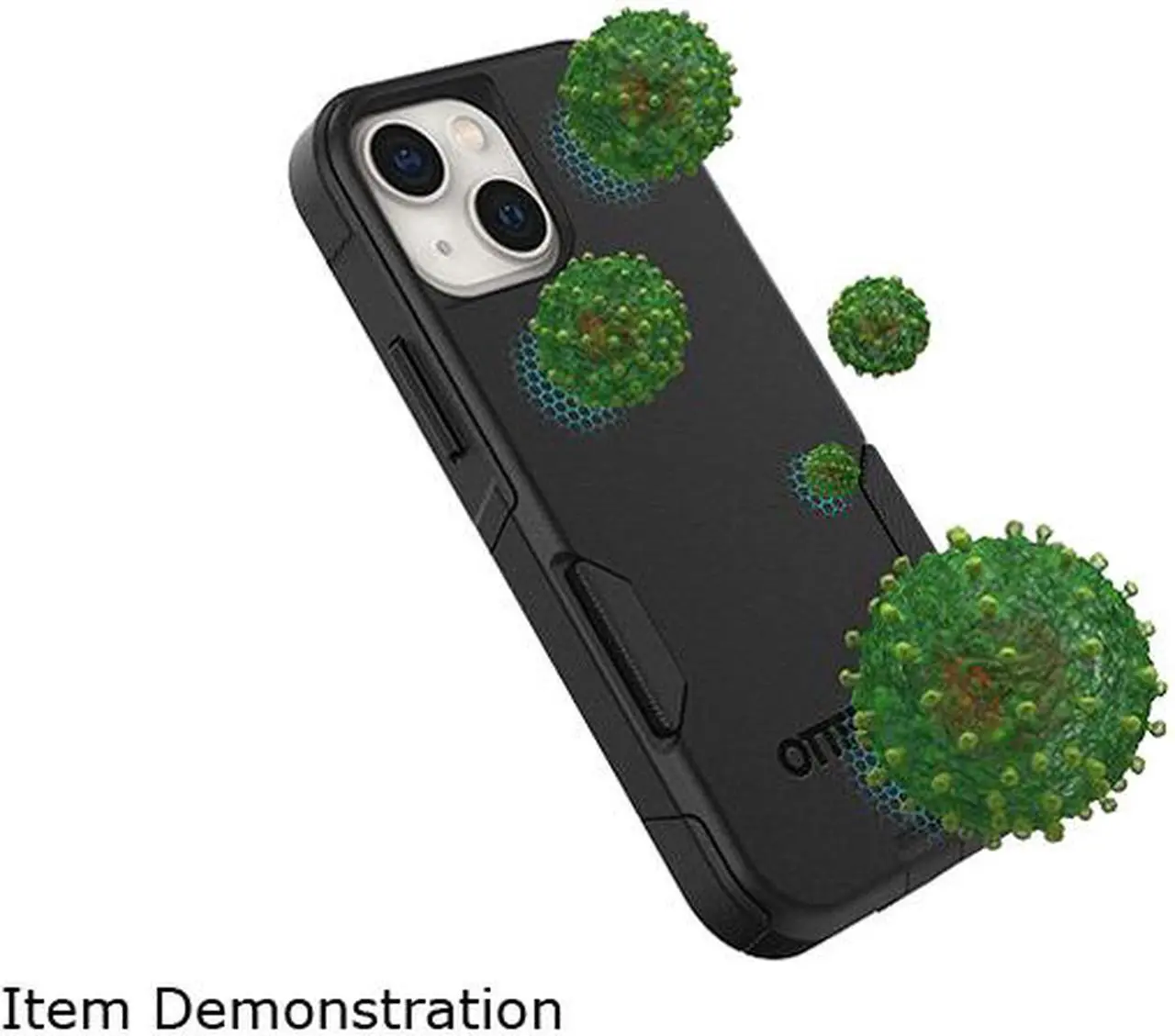 Alt view image 4 of 4 - OtterBox Commuter Series Antimicrobial Case Black Case for iPhone 13 Mini 77-83442