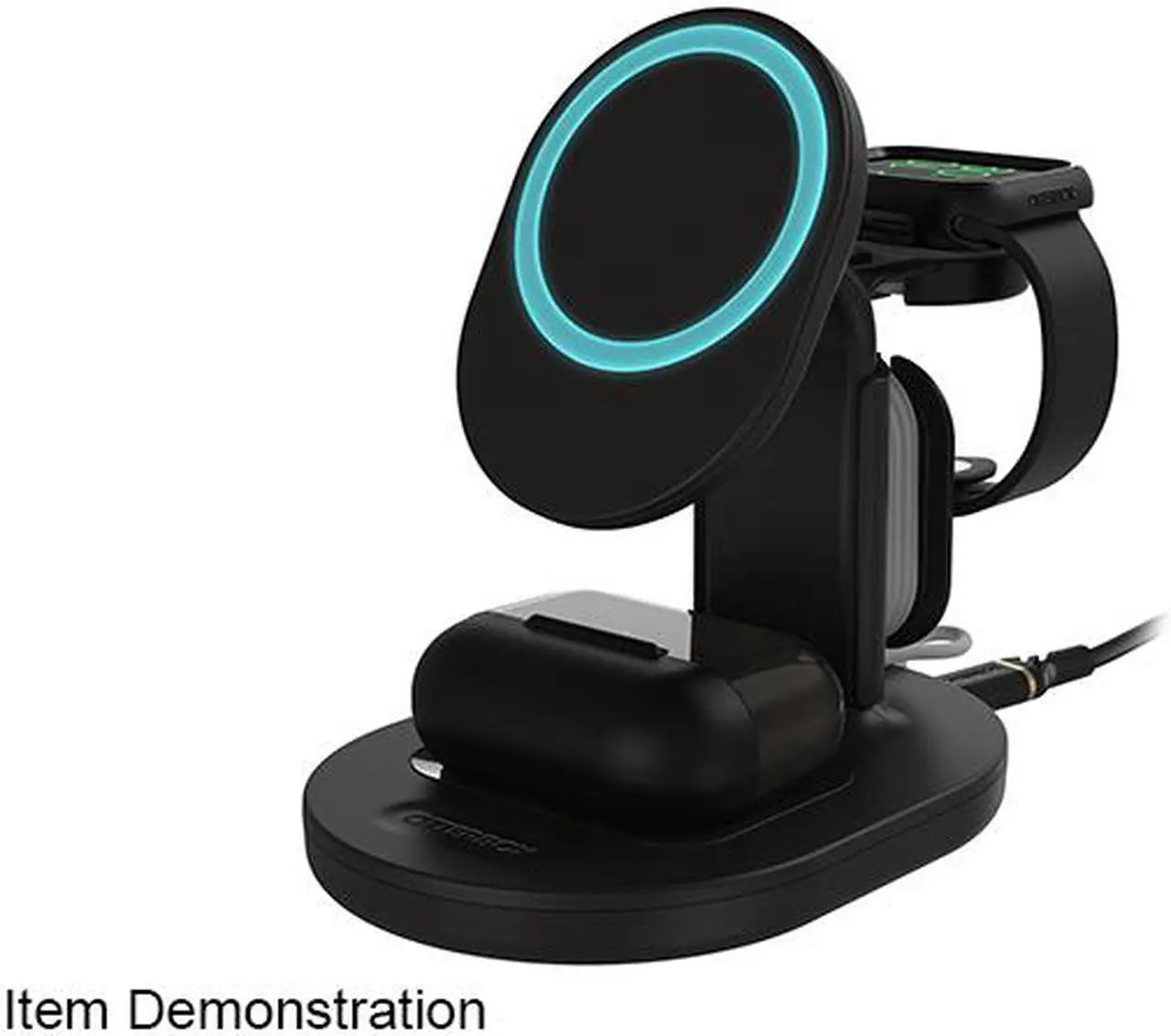 Alt view image 2 of 5 - OtterBox 78-80565 Radiant Night (Black) 3-in-1 Charging Station for MagSafe