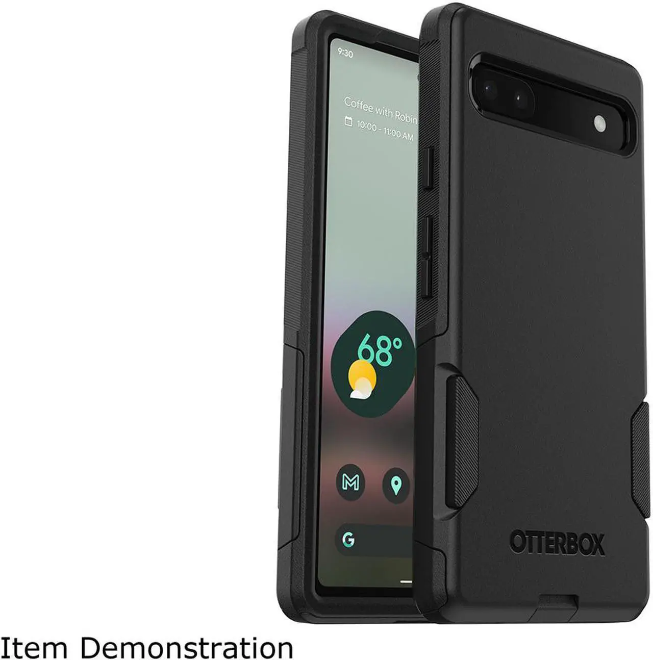Main image of OtterBox Commuter Series Antimicrobial Black Pixel 6a Case 77-88019