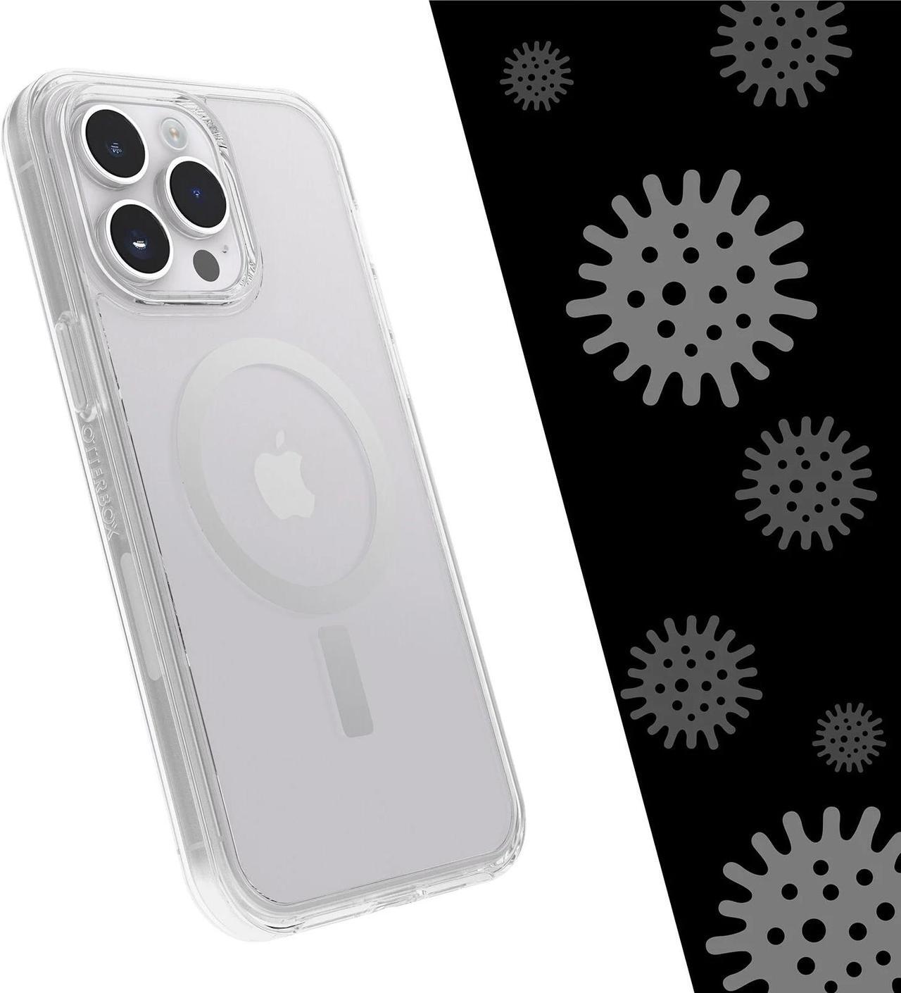 Alt view image 2 of 3 - OtterBox Symmetry Series+ Clear Antimicrobial iPhone 14 Pro Max Case for MagSafe 77-89263