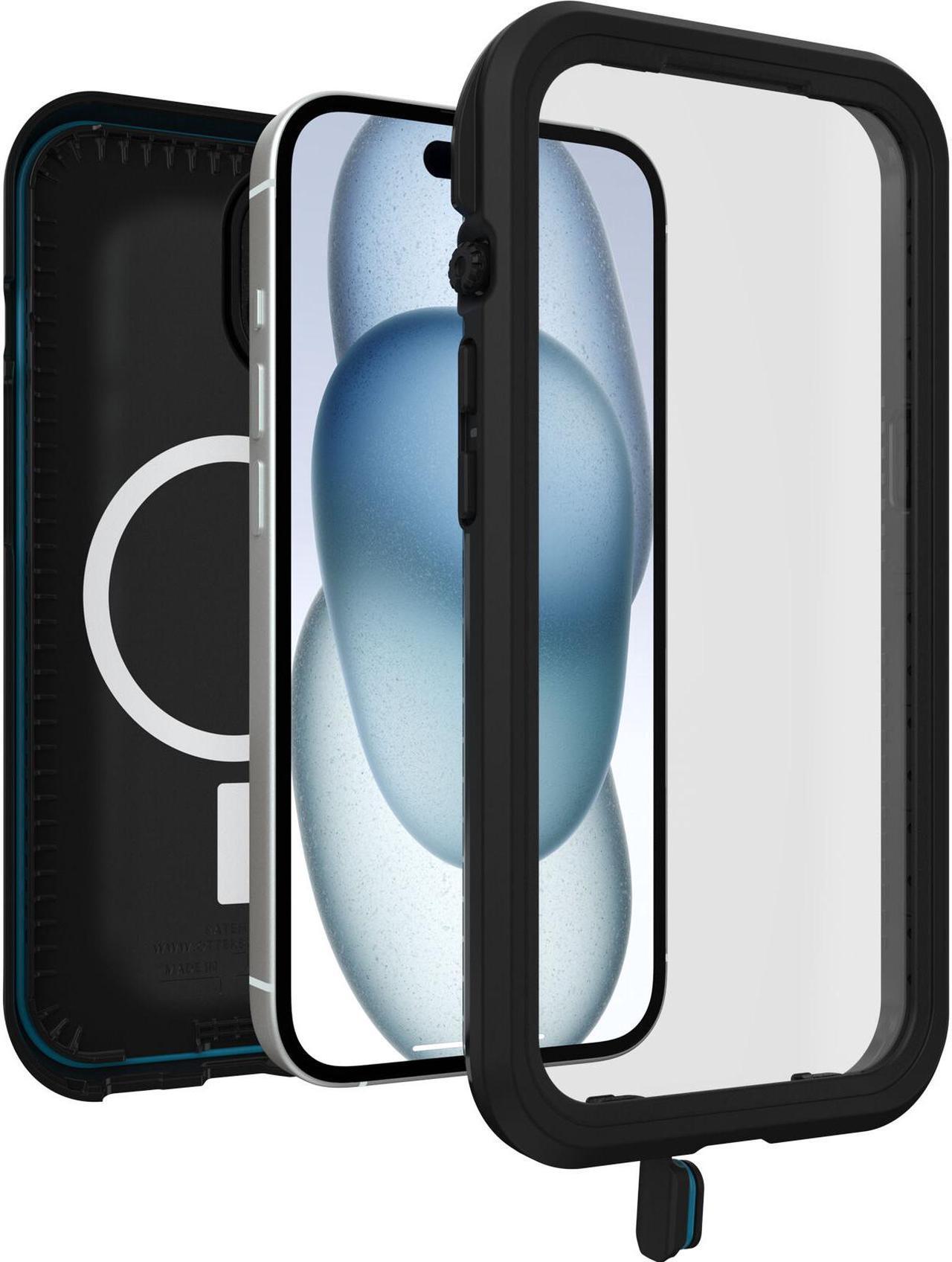 Alt view image 3 of 3 - OtterBox Fre Series for MagSafe iPhone 15 Case - Black  77-93432