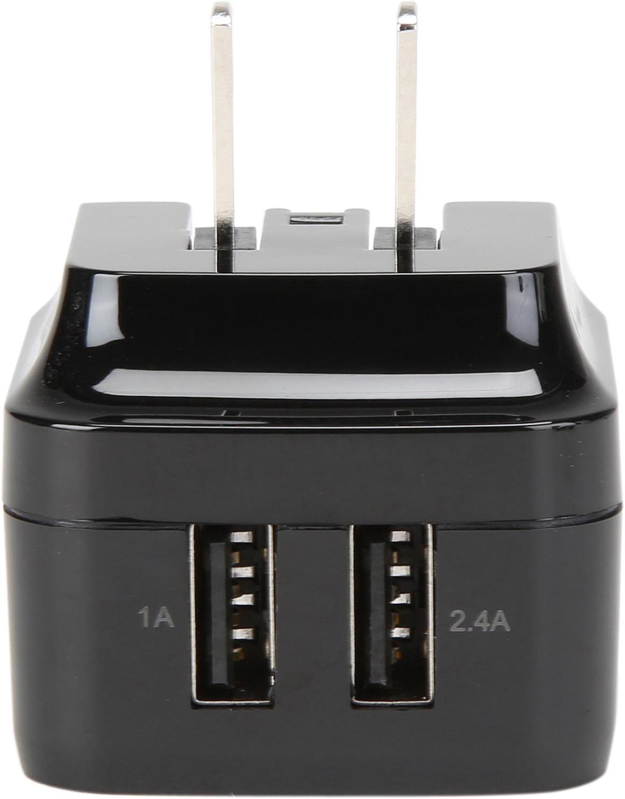 Alt view image 6 of 7 - StarTech USB2PACBK Travel USB Wall Charger - 2 Port - Black - Universal Travel Adapter - International Power Adapter - USB Charger
