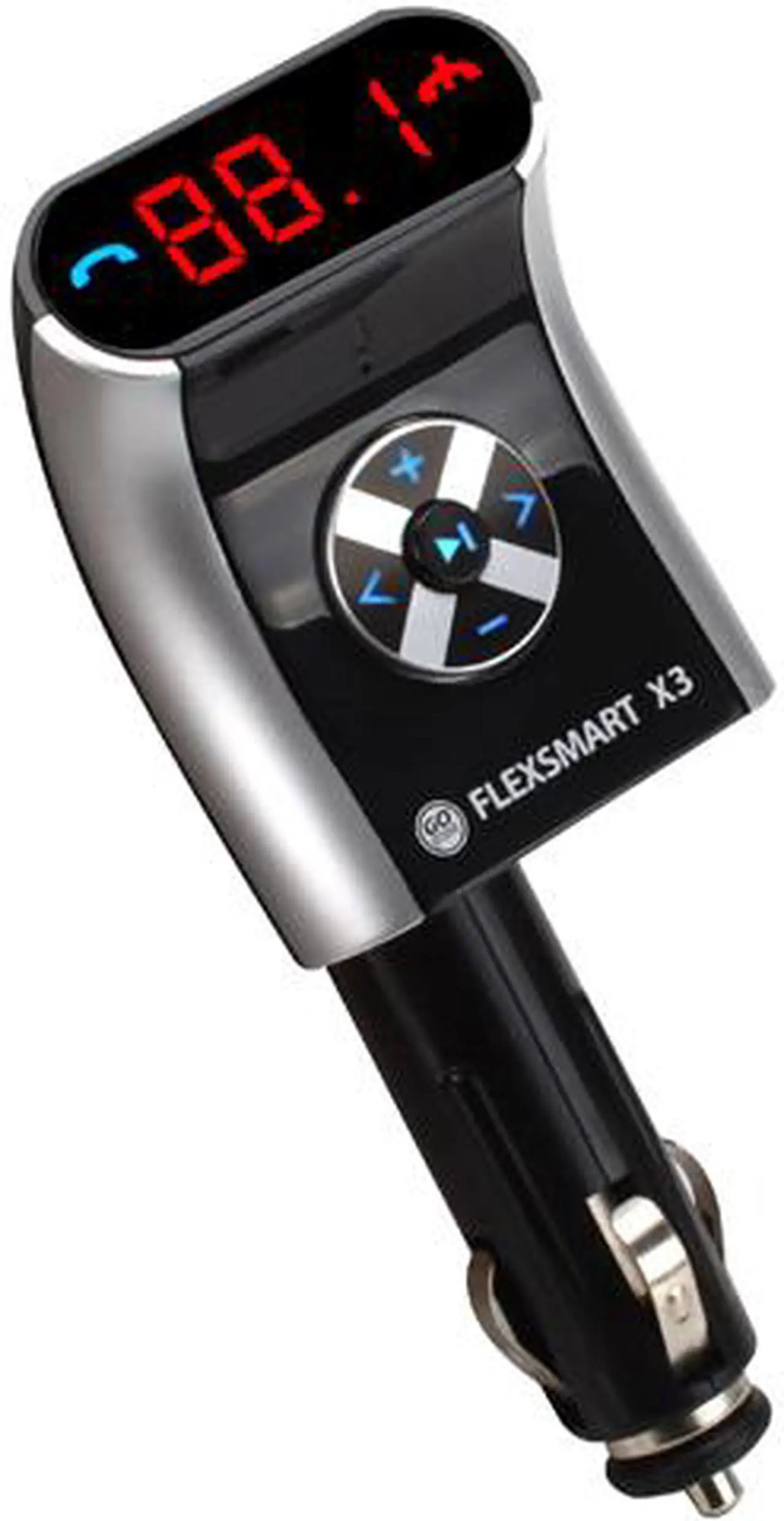 Main image of GOgroove FlexSMART X3 Mini Bluetooth FM Transmitter Car Kit w/ Wireless Hands-Free Calling, USB Charging and Audio Playback - Works with Apple iPhone 6s , Samsung S6 Edge, Microsoft Lumia 950 and More