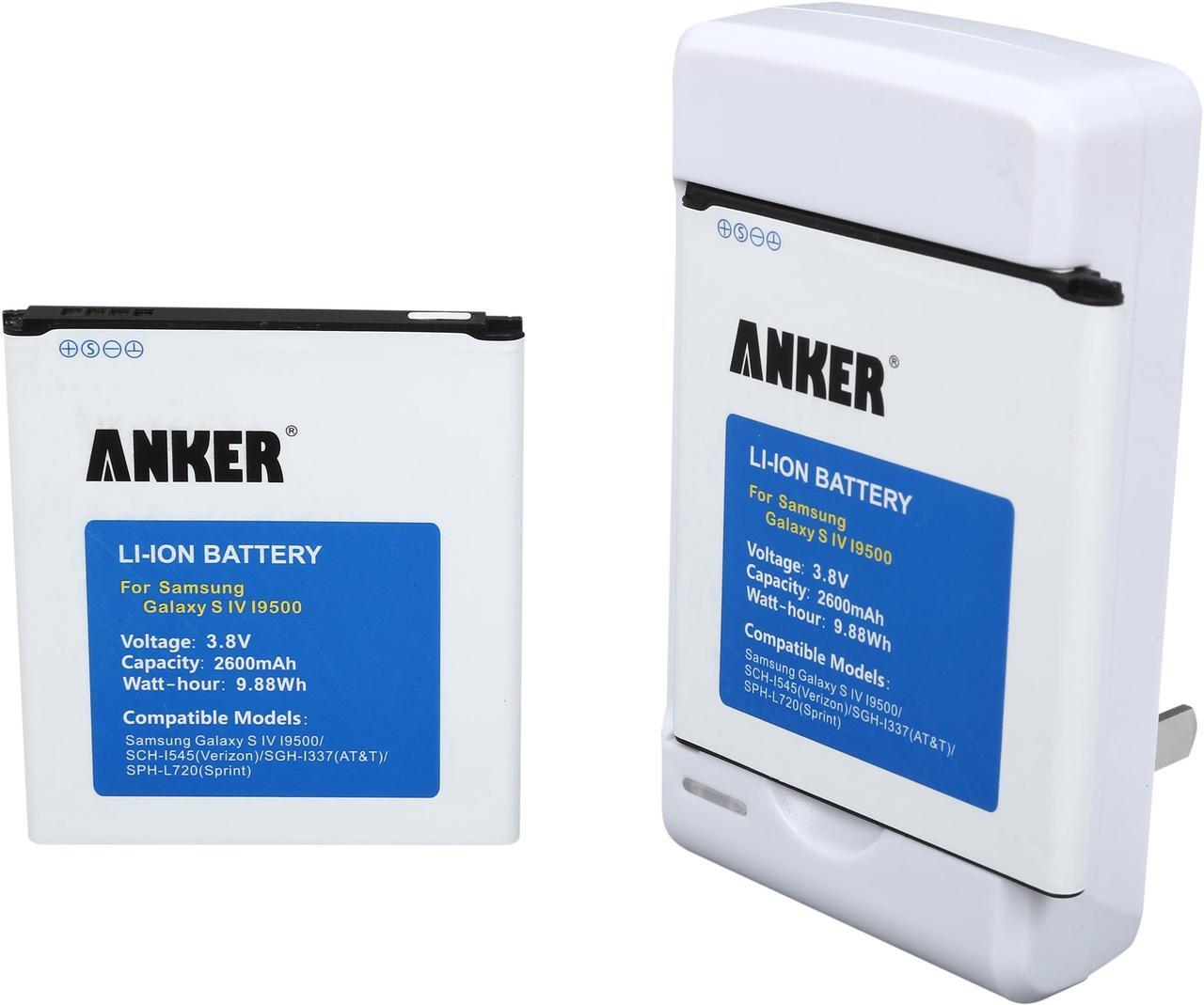 Main image of Anker 2600 mAh Batteries for Samsung Galaxy S4 S IV, I9505 + Free Anker Travel Charger 70SMGLXS4-S42P1A