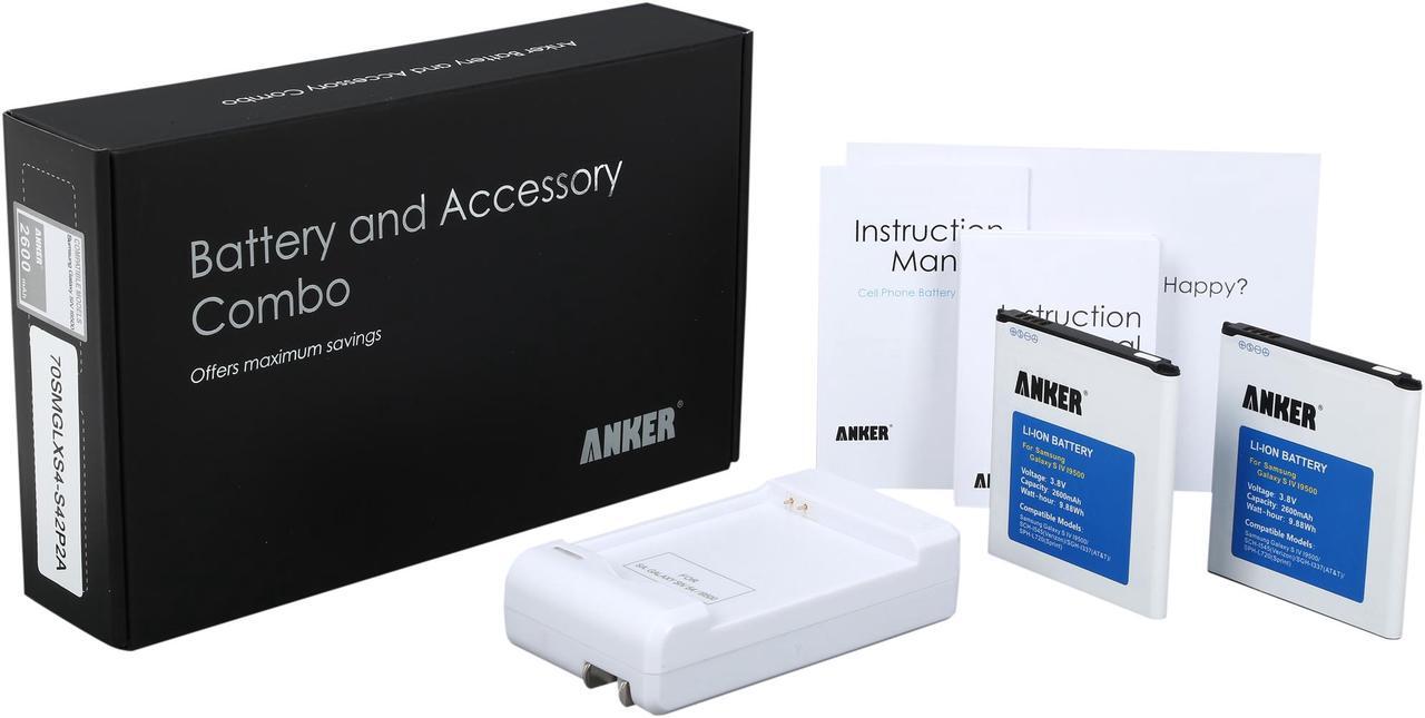 Alt view image 8 of 8 - Anker 2600 mAh Batteries for Samsung Galaxy S4 S IV, I9505 + Free Anker Travel Charger 70SMGLXS4-S42P1A