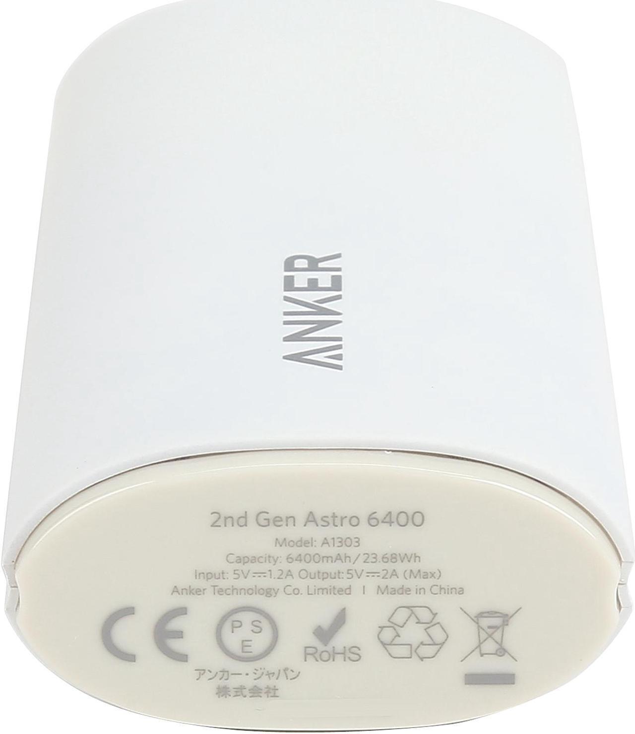 Alt view image 5 of 7 - Anker Astro 6400 mAh Portable Charger External Battery Power Bank with PowerIQ Technology for iPhone; iPad Air 2 mini 3; Galaxy S5 S4; Note 4 3; Nexus 6; LG and More (White)