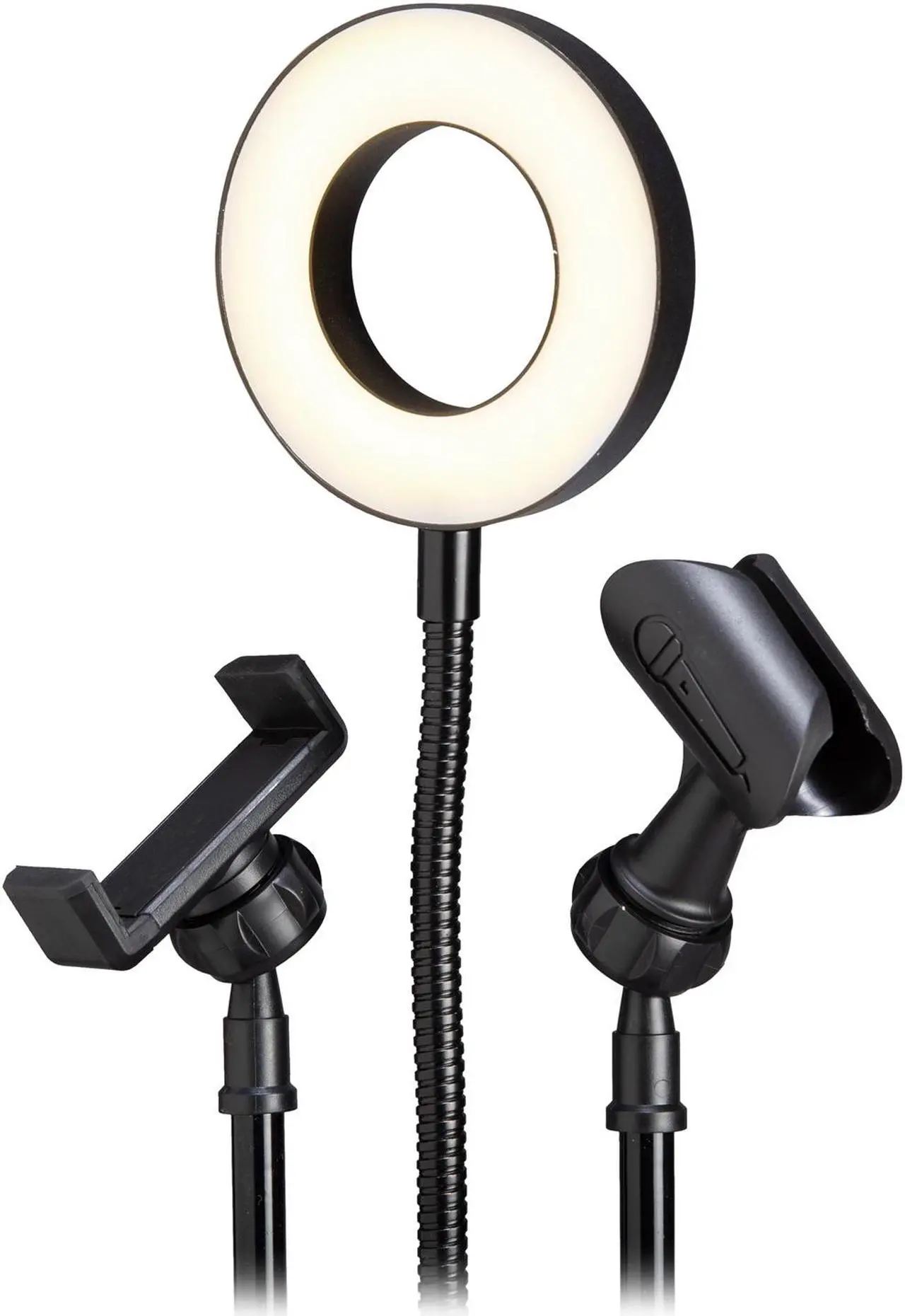 Alt view image 3 of 5 - Rosewill 3-in-1 Portable Streaming Desktop Stand with Ring Light, Microphone Holder, and Phone Holder | 3 Light Modes, 10 Brightness Levels, 360 Degree Rotation, USB Powered (RABH-20017)