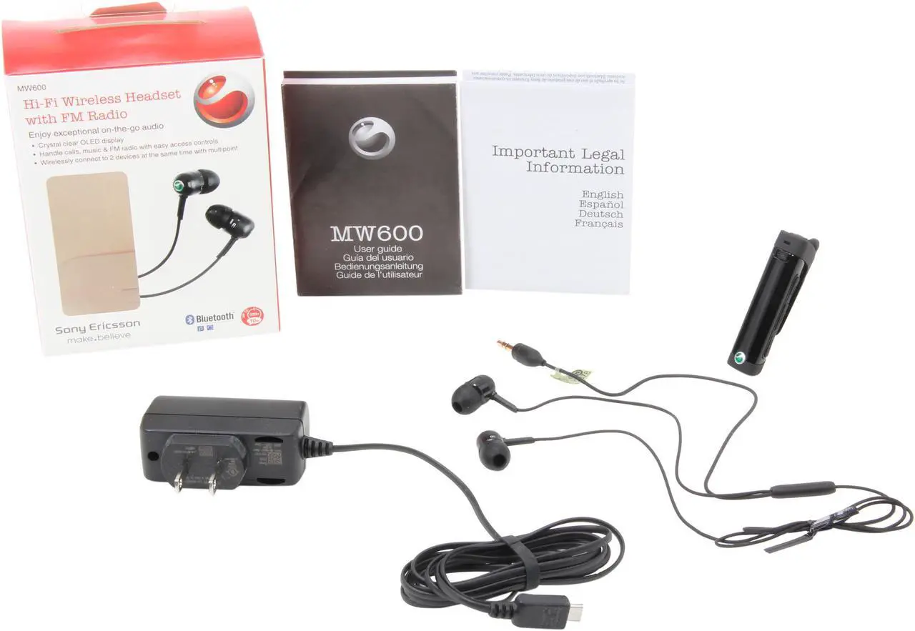 Alt view image 8 of 8 - Sony MW600 Hi-Fi Bluetooth Headset with FM Radio - Black