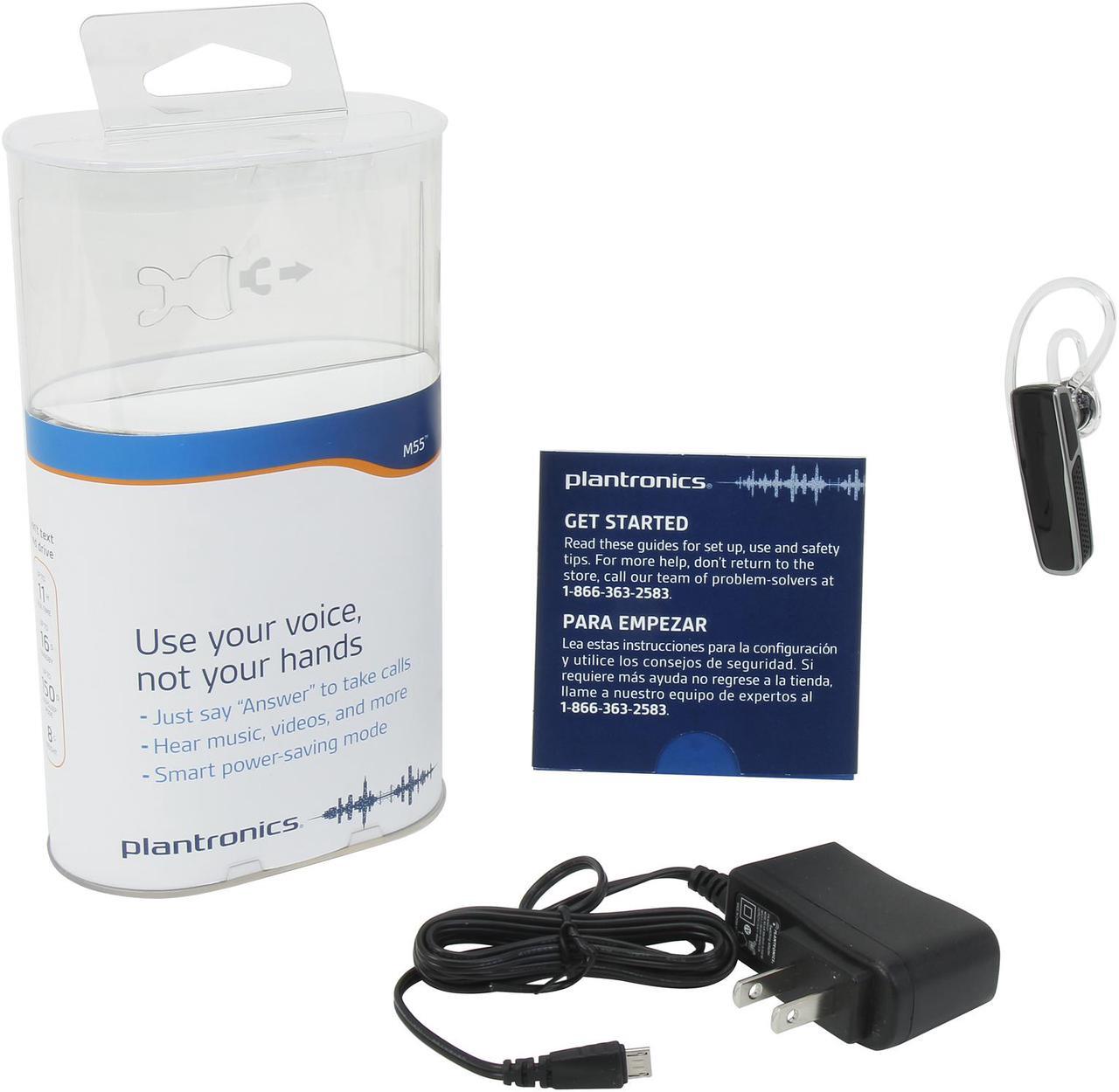 Alt view image 9 of 8 - PLANTRONICS M55 Bluetooth Headset with Vocalyst