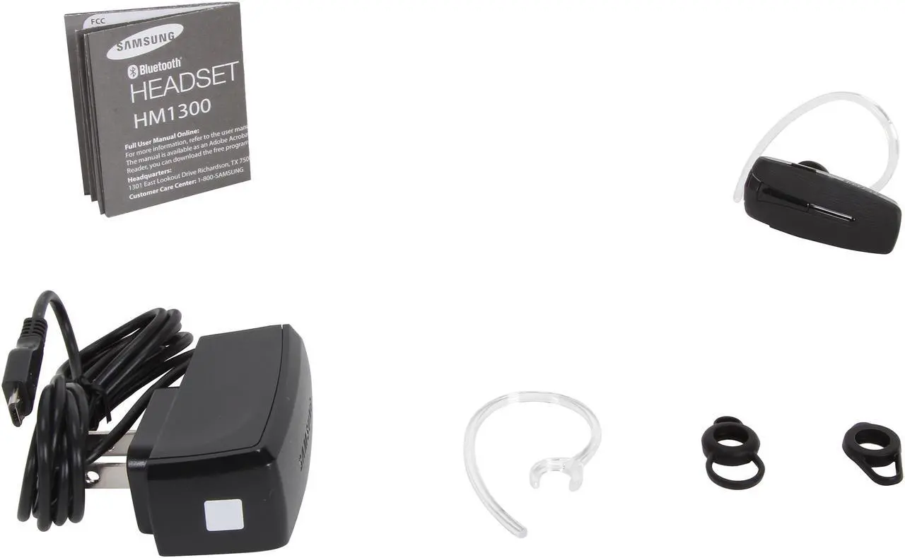Alt view image 8 of 9 - Samsung HM1300 Handsfree Bluetooth Headset (Black)