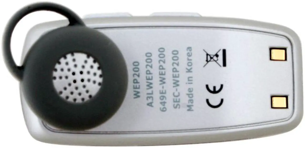 Alt view image 3 of 5 - Samsung WEP200 White Bluetooth Headset