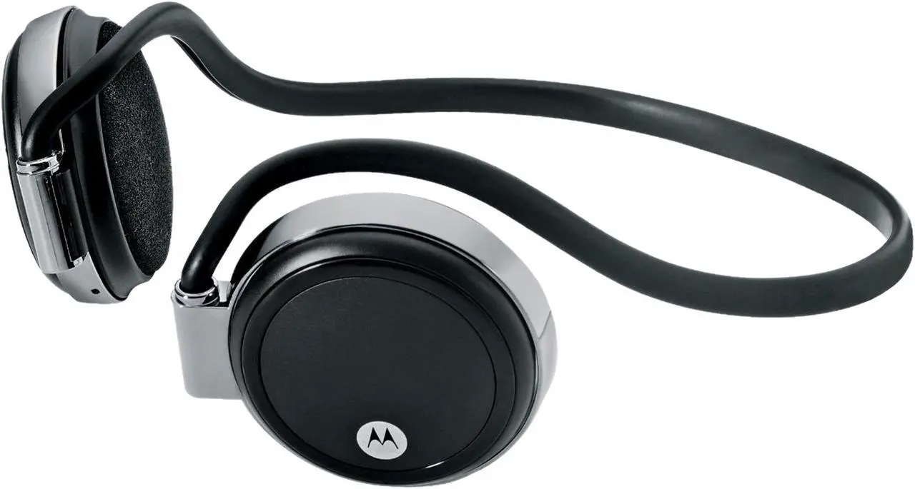 Main image of Motorola Behind-the-Neck Bluetooth Stereo Headset Black with On Ear Music Controls (S305)